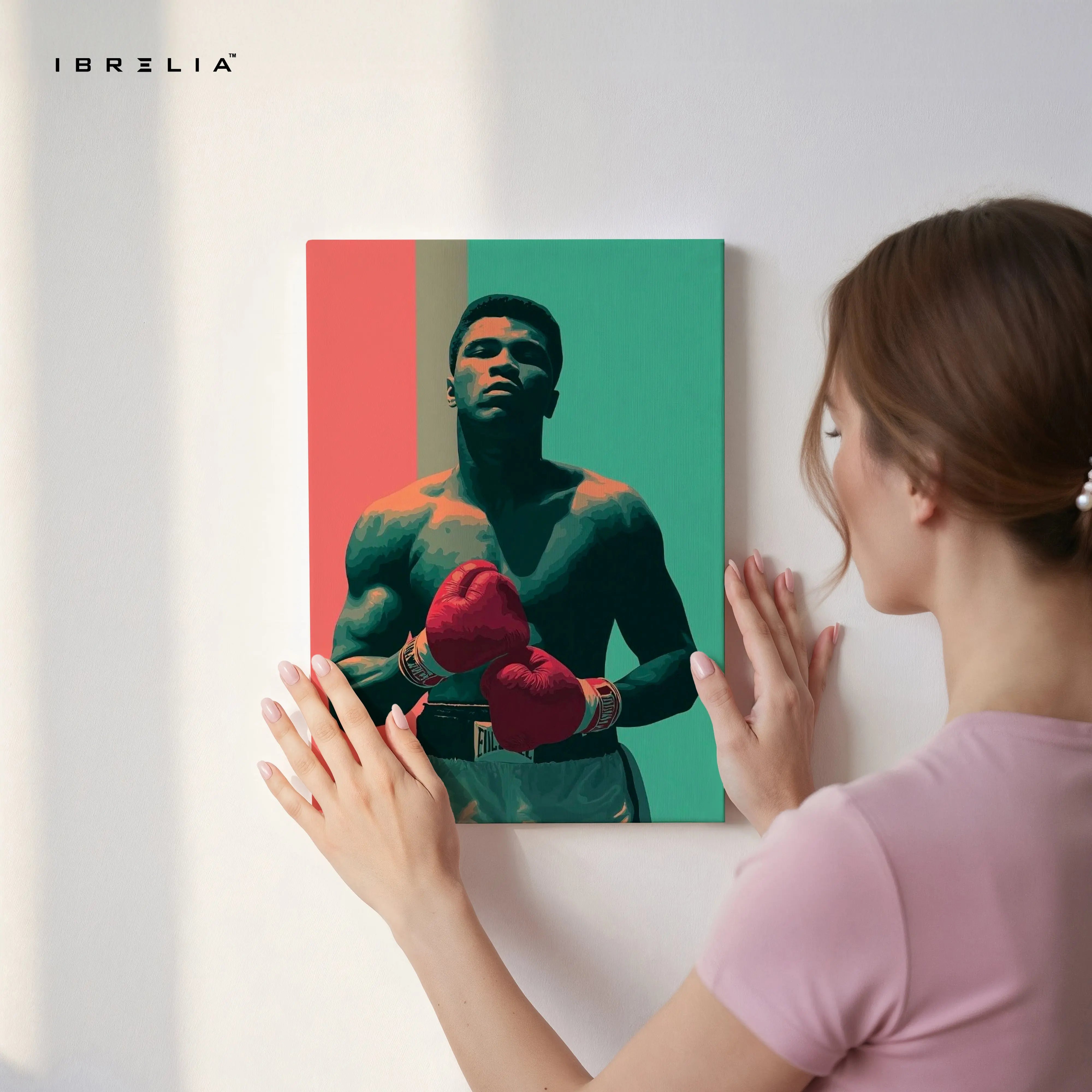 Muhammad Ali Portrait Wall Art – Boxing Legend Canvas Frame | Vintage Fighter Poster Pakistan | IBRELIA™ IBRELIA