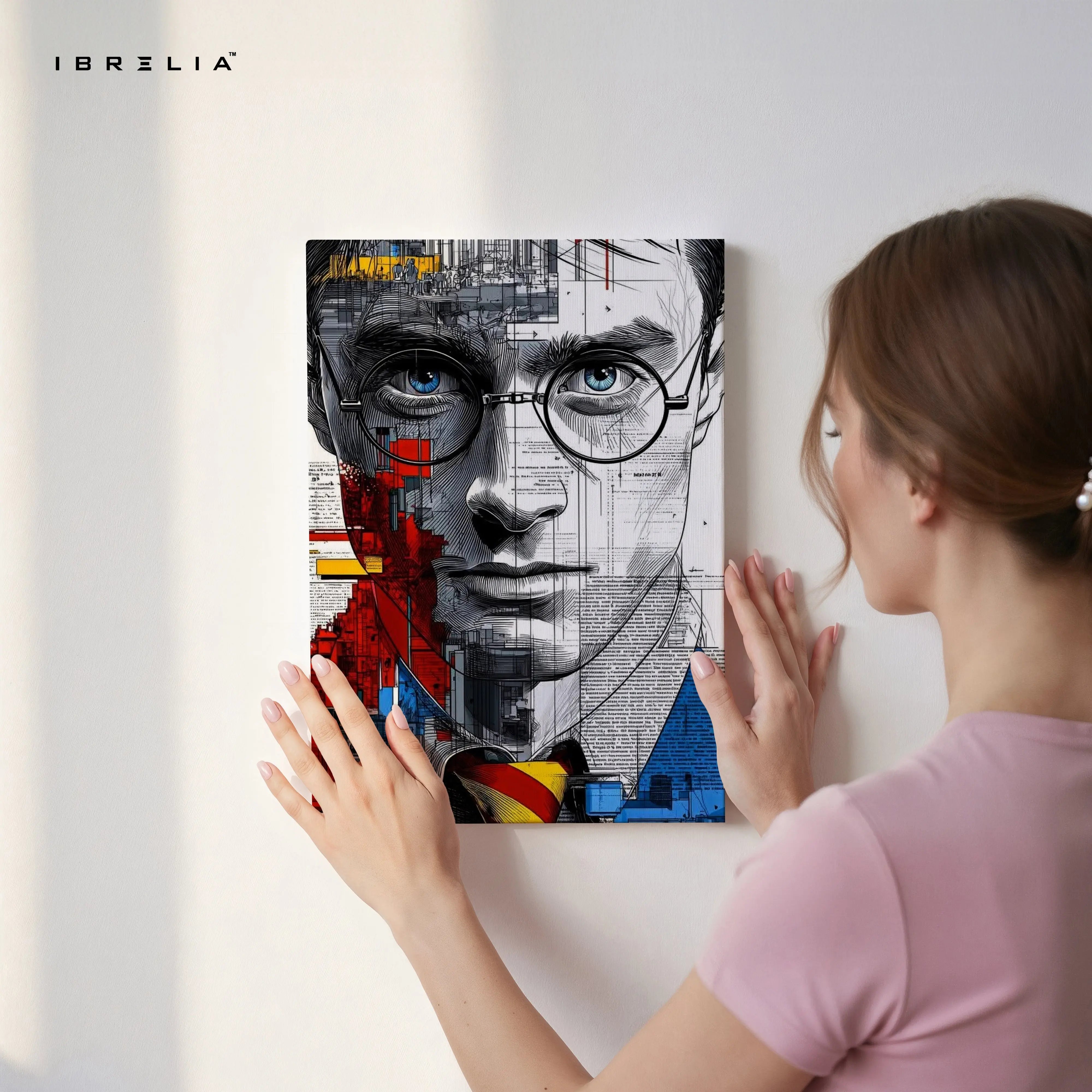 Modern Abstract Portrait Wall Art – Artistic Face Canvas Frame | Contemporary Art Poster Pakistan | IBRELIA™ IBRELIA
