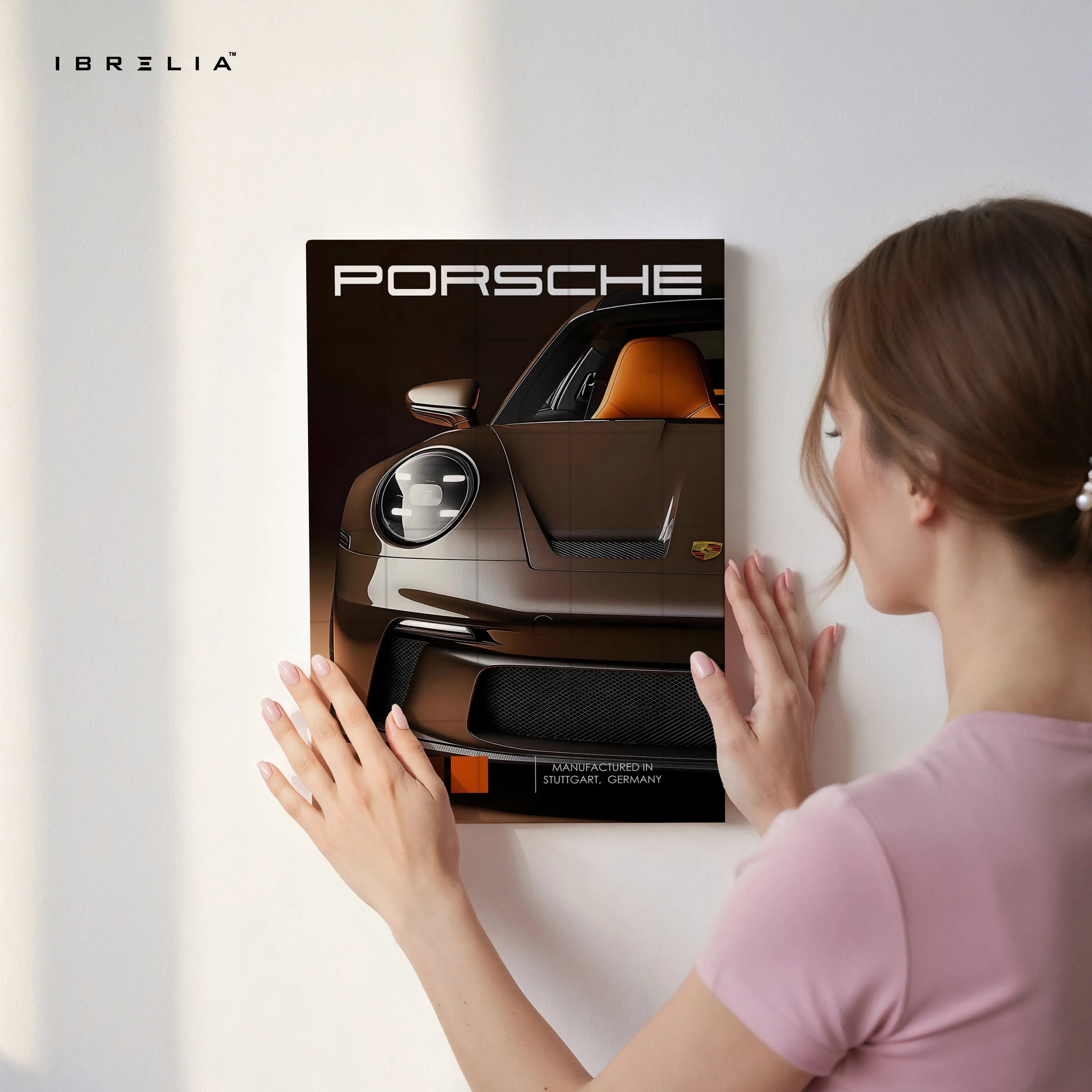 Porsche GT3 Elegance Art – Luxury Supercar Front Detail Wall Art | 4K Ultra Wrap Frame Wall Art in Pakistan | IBRELIA™ IBRELIA