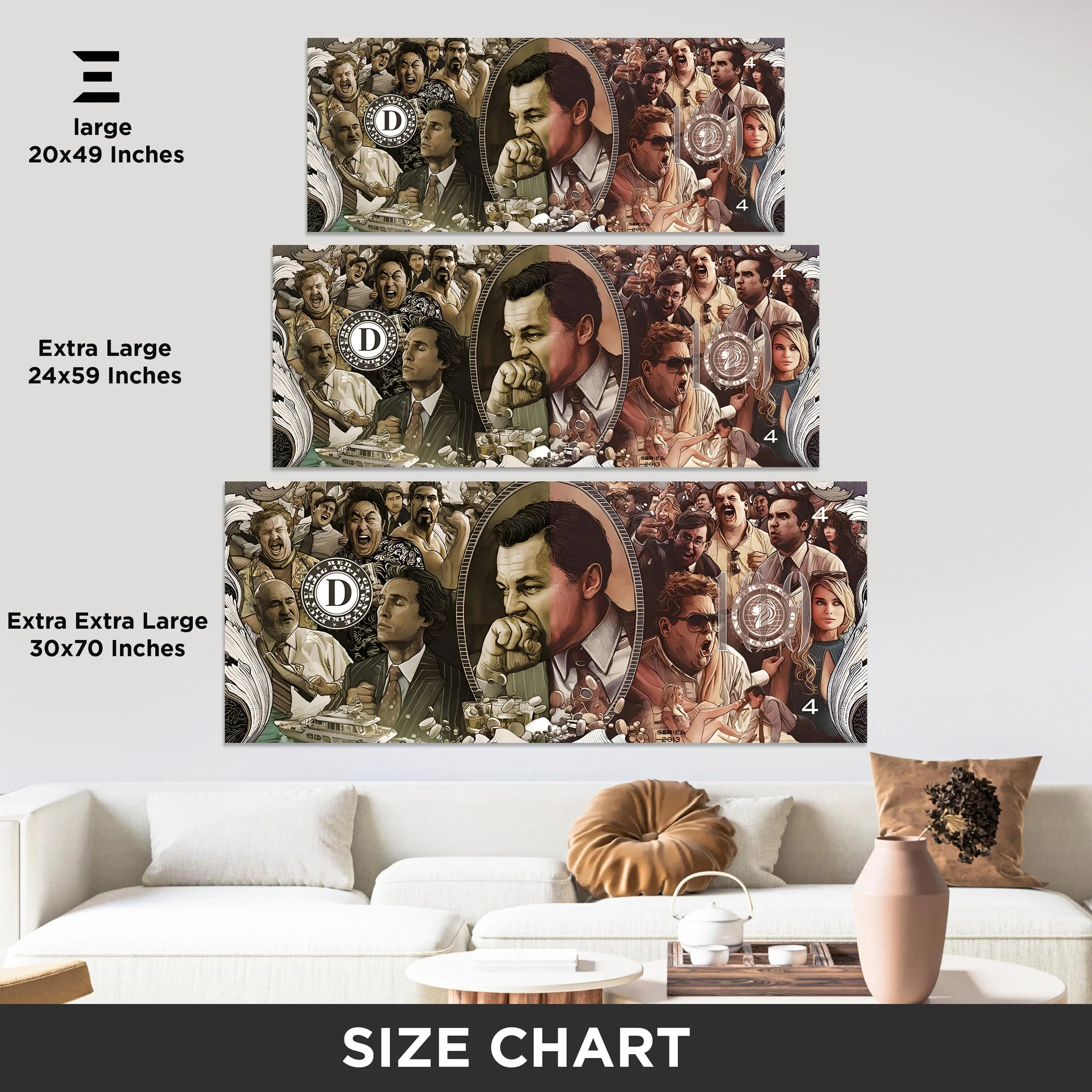 Ultra Wide Wall Art – Wall Street Chaos Illustrated Edition | IBRELIA™ IBRELIA