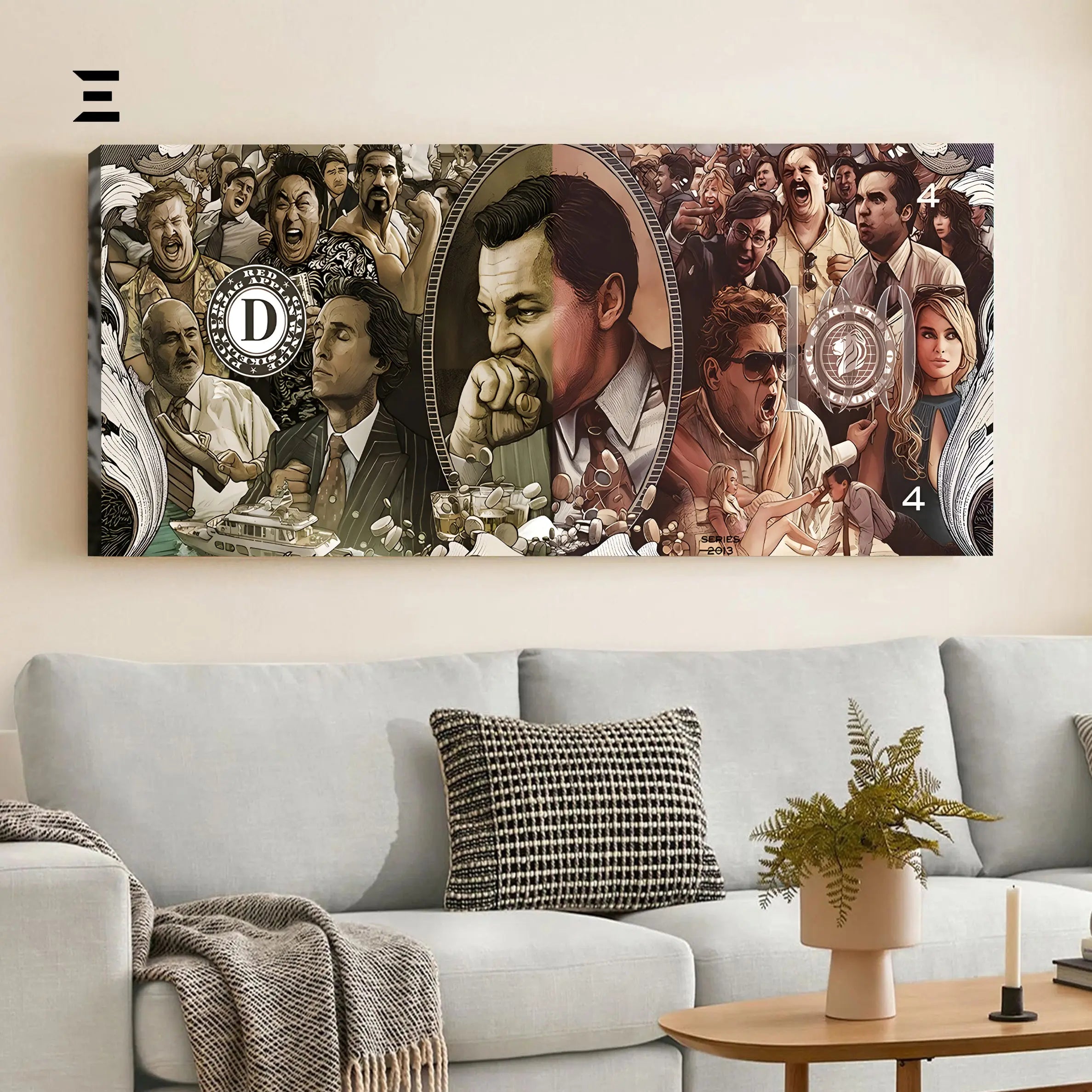 Ultra Wide Wall Art – Wall Street Chaos Illustrated Edition | IBRELIA™ IBRELIA
