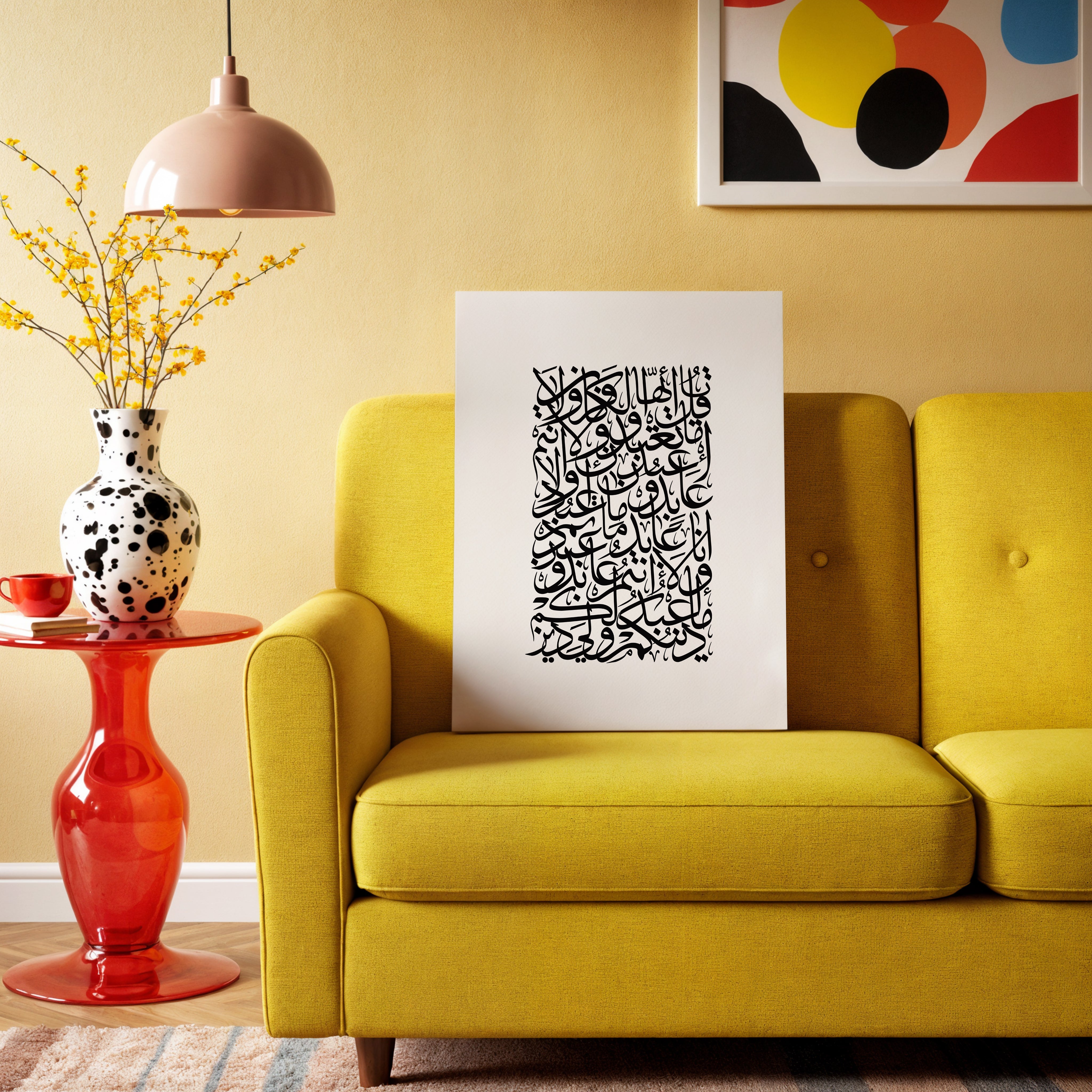 Shahada Islamic Calligraphy Wall Art – Modern Black Script Composition | 4K Ultra Wrap Frame Wall Art in Pakistan | IBRELIA™