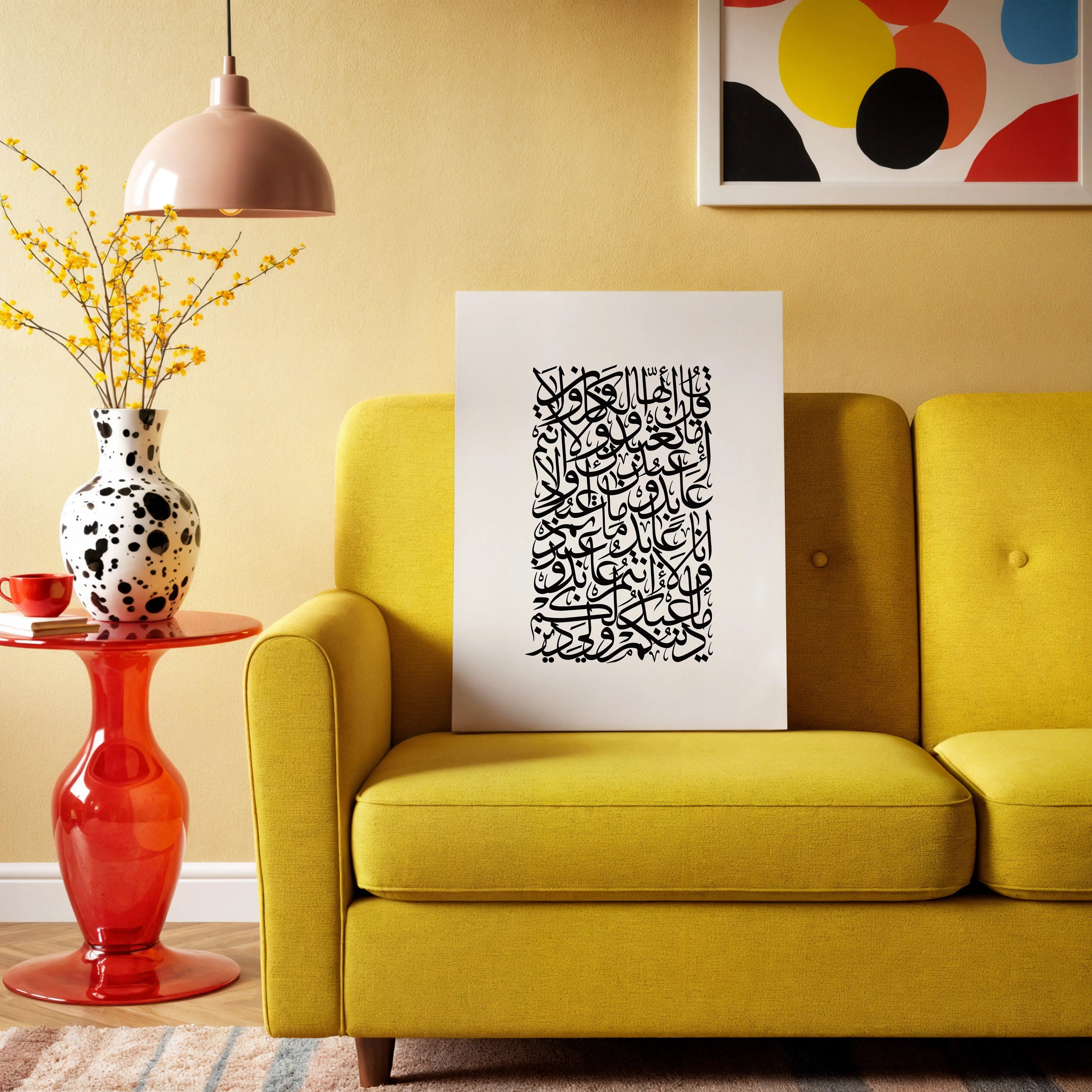 Shahada Islamic Calligraphy Wall Art – Modern Black Script Composition | 4K Ultra Wrap Frame Wall Art in Pakistan | IBRELIA™ IBRELIA