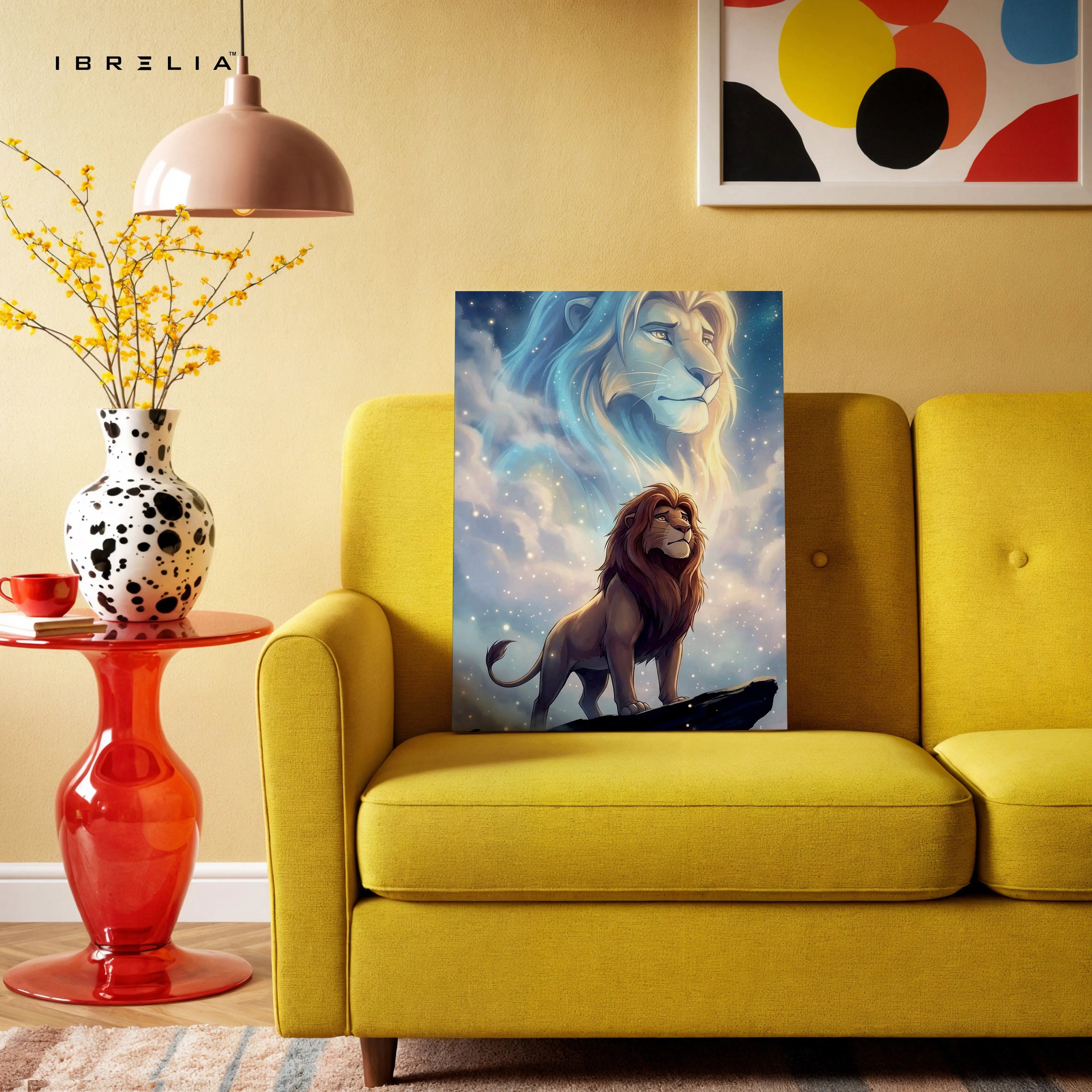 Majestic Lion Spirit Wall Art – King of Jungle Canvas Frame | Powerful Animal Decor Pakistan | IBRELIA™ IBRELIA