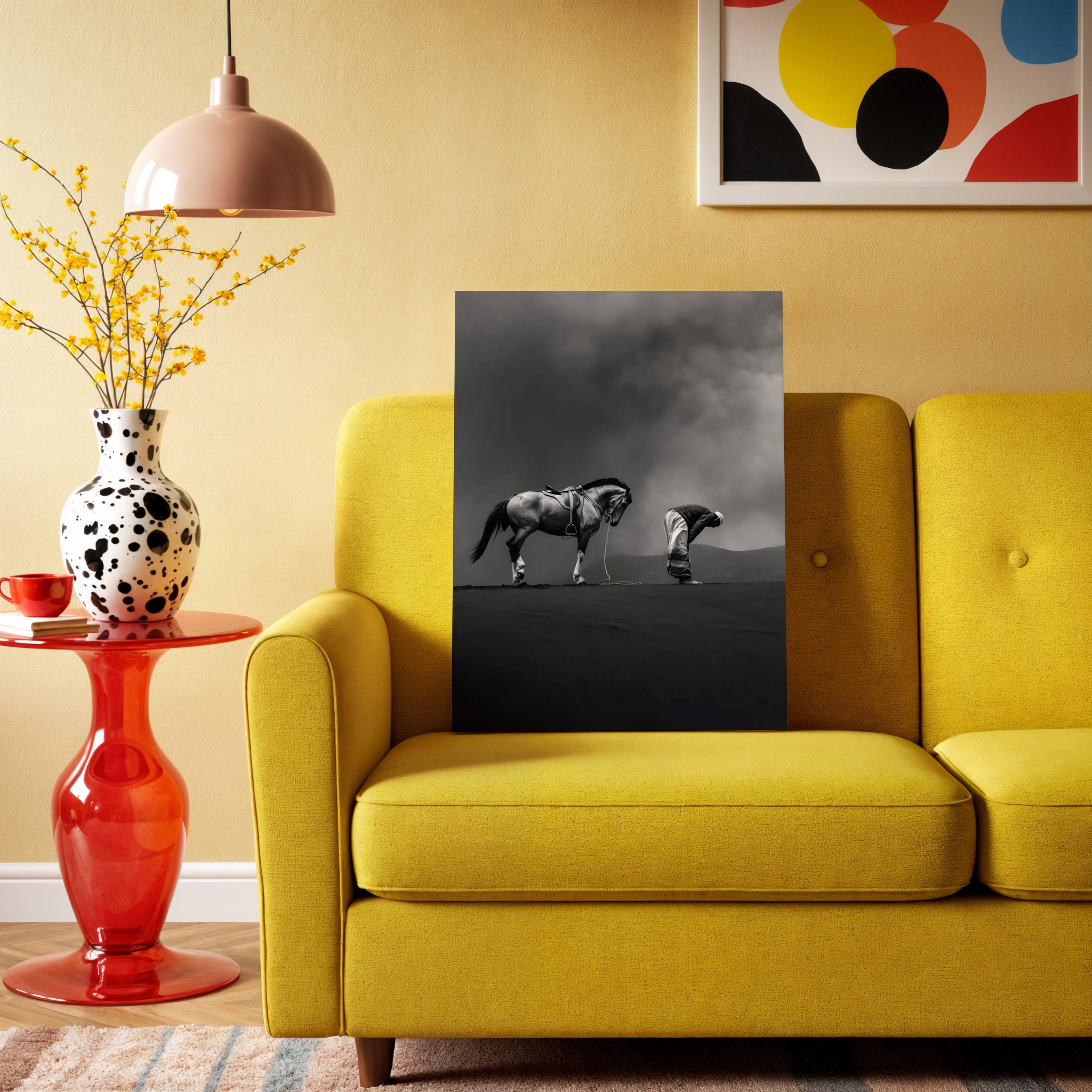 Sujood & Loyalty Art – Islamic Prayer with Horse Wall Art | 4K Ultra Wrap Frame Wall Art in Pakistan | IBRELIA™