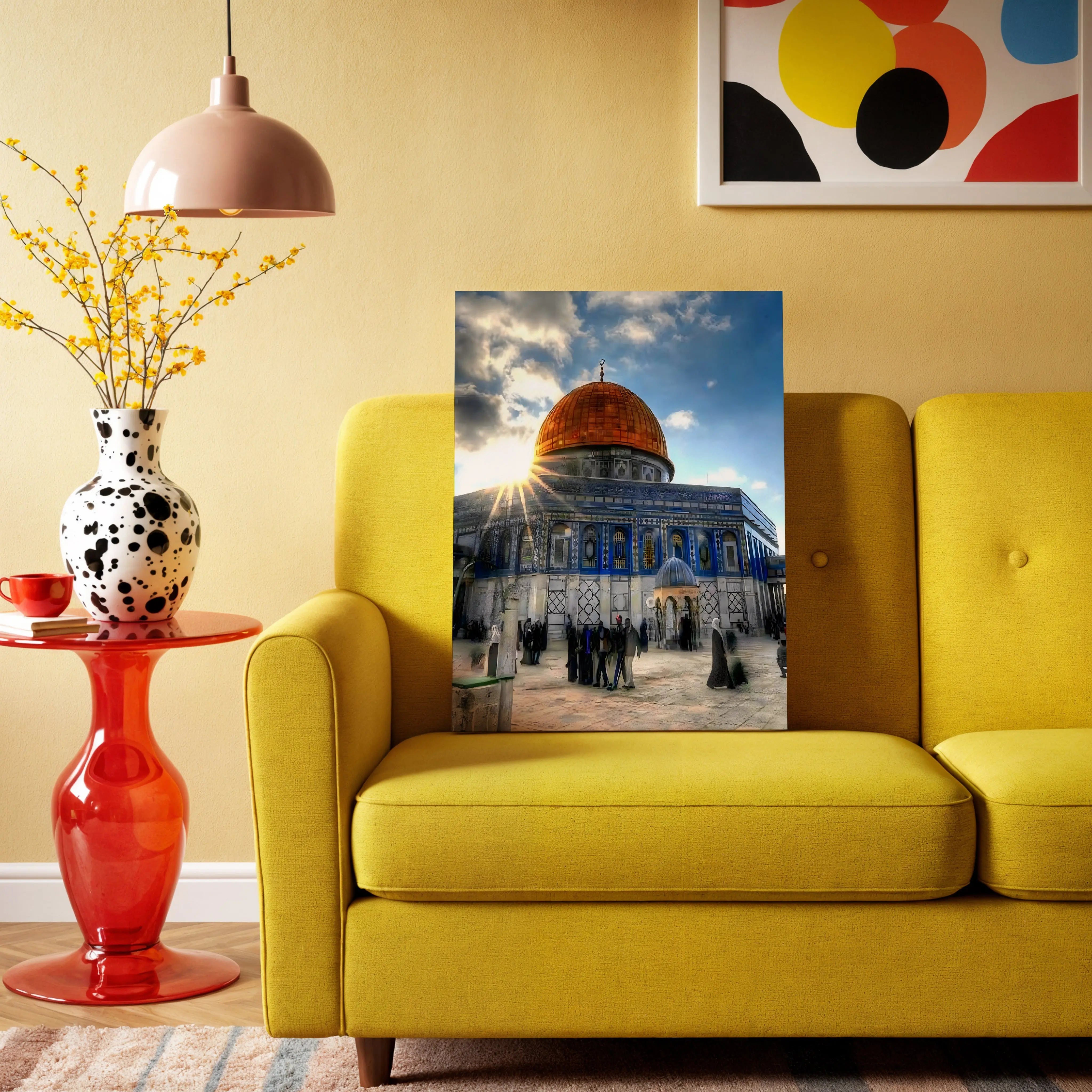Dome of the Rock Sunrise Glory Art – Jerusalem Islamic Architecture Wall Art | 4K Ultra Wrap Frame Wall Art in Pakistan | IBRELIA™ IBRELIA
