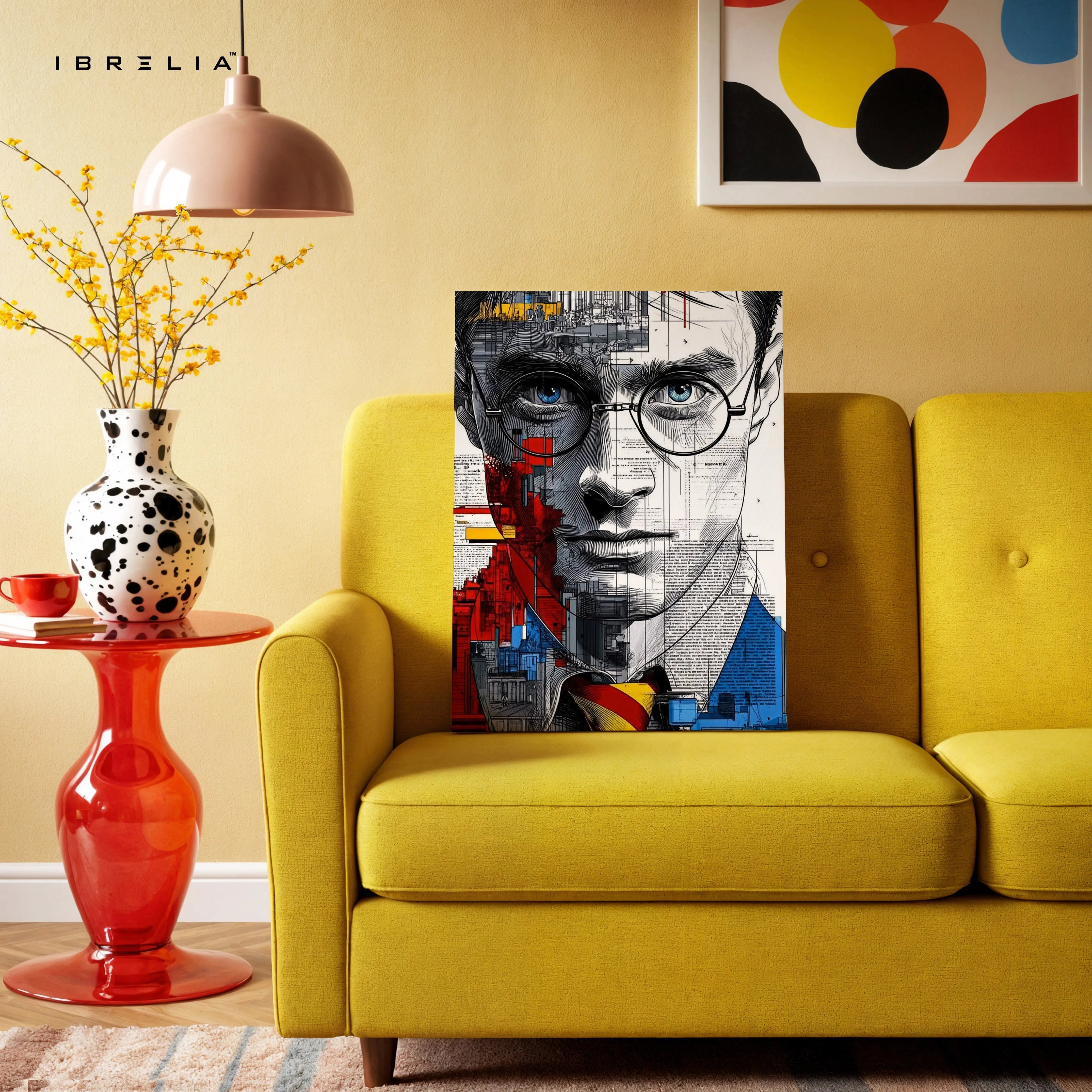 Modern Abstract Portrait Wall Art – Artistic Face Canvas Frame | Contemporary Art Poster Pakistan | IBRELIA™ IBRELIA