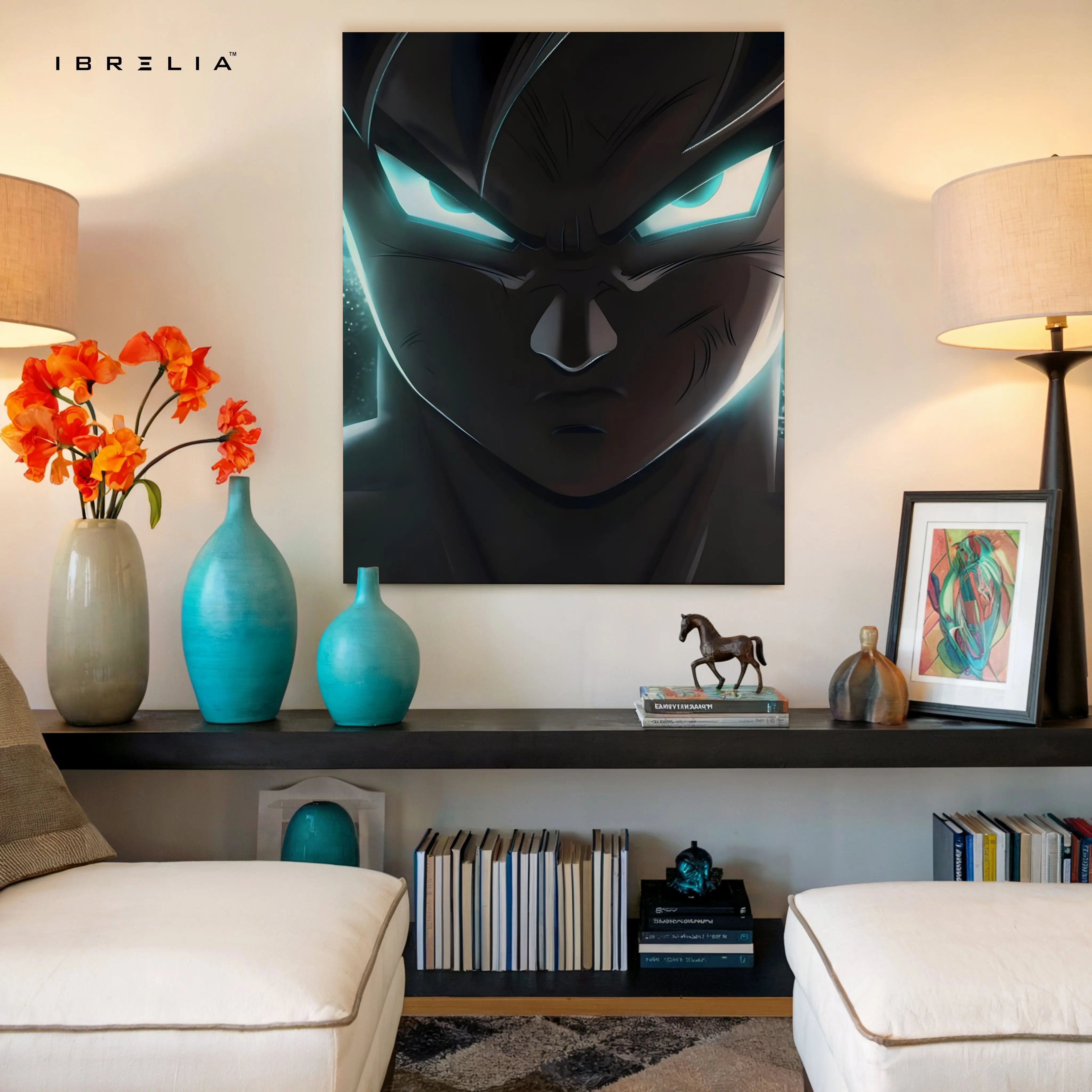 Vegeta Ultra Ego Wall Art – Dragon Ball Anime Canvas Frame | Saiyan Power Poster Pakistan | IBRELIA™ IBRELIA