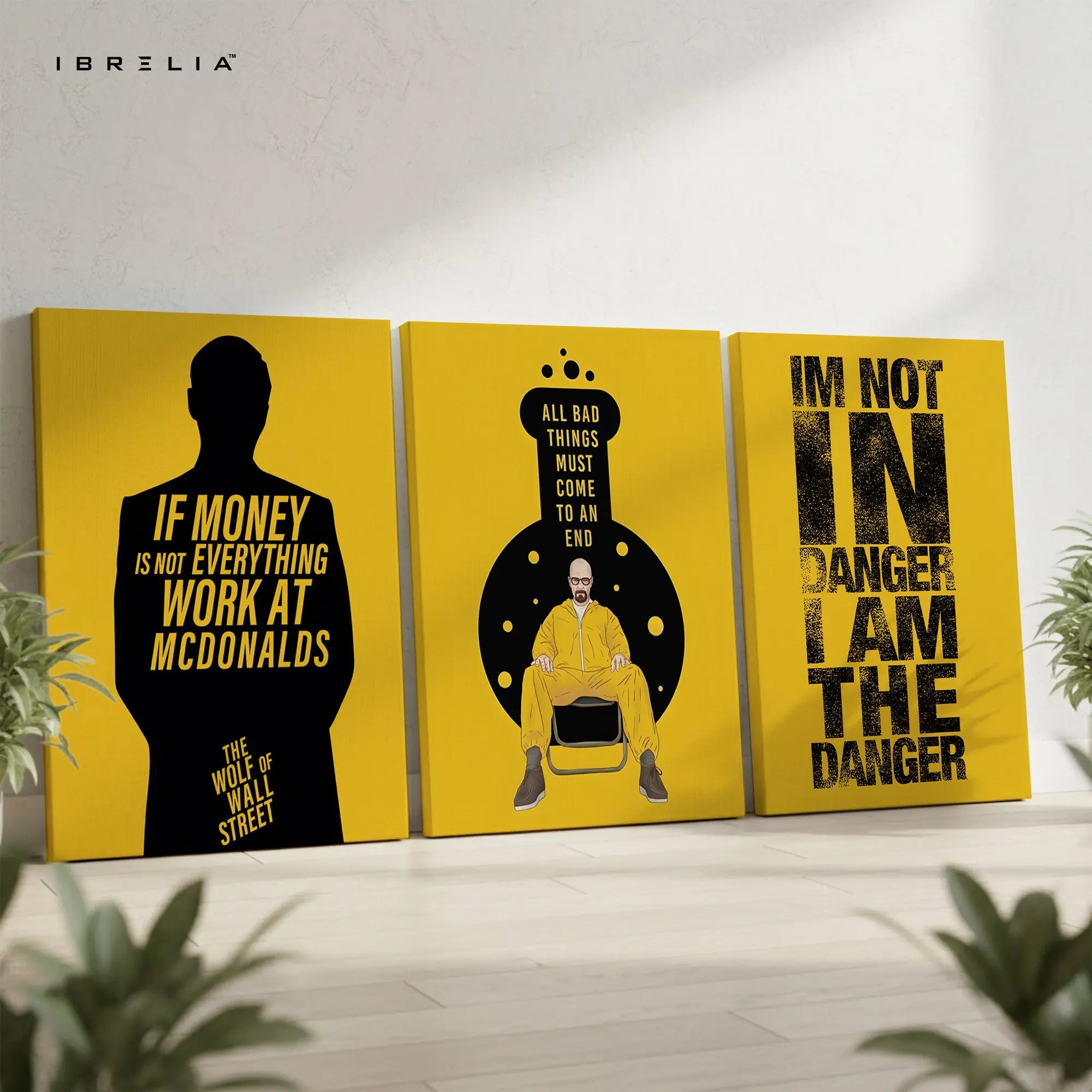 Breaking Bad Heisenberg Quote 3 Panel 4K Ultra HD Wall Art in Pakistan | IBRELIA™ IBRELIA
