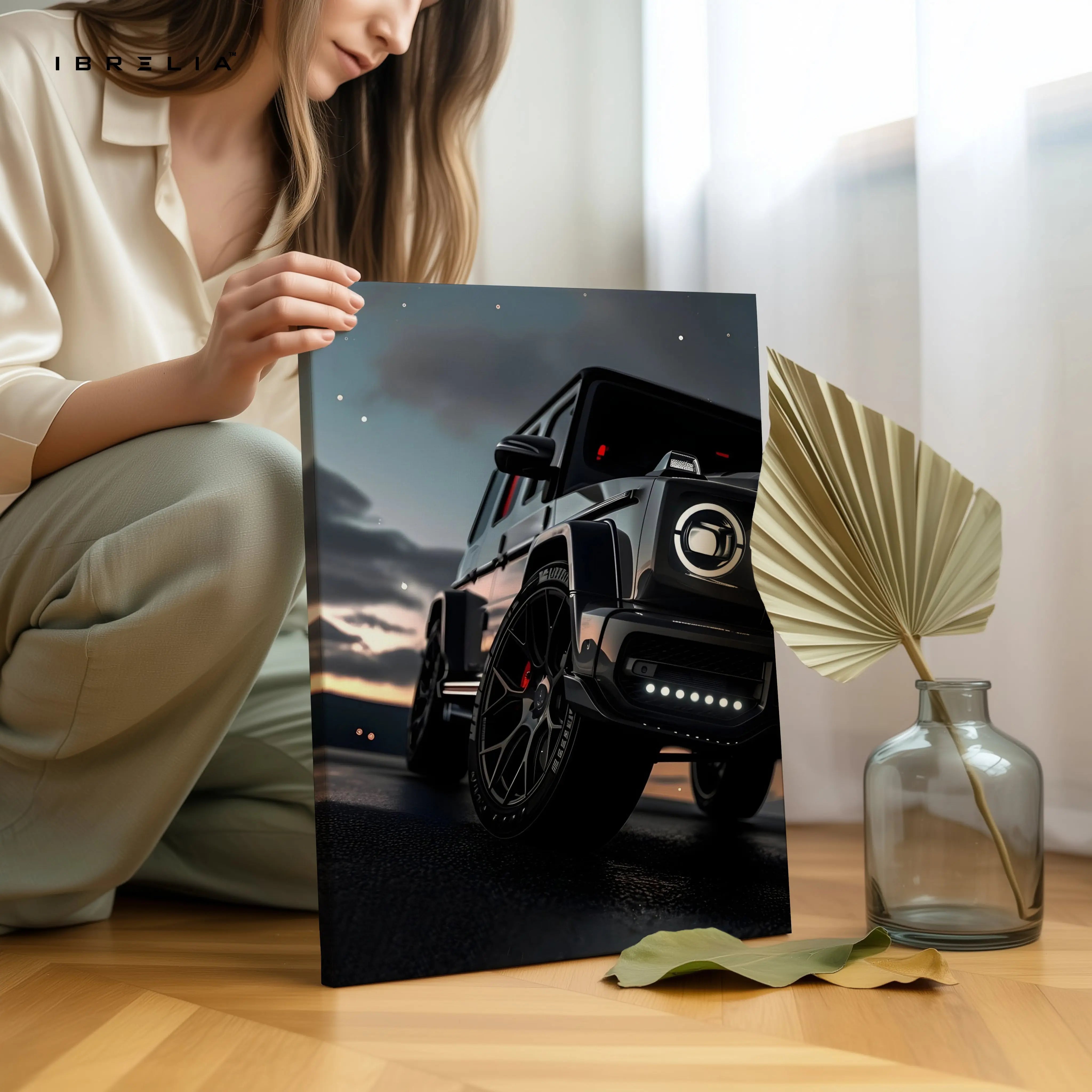 Mercedes G Wagon Night Drive Wall Art – Luxury SUV Aesthetic Canvas Frame | G-Class Poster Pakistan | IBRELIA™ IBRELIA