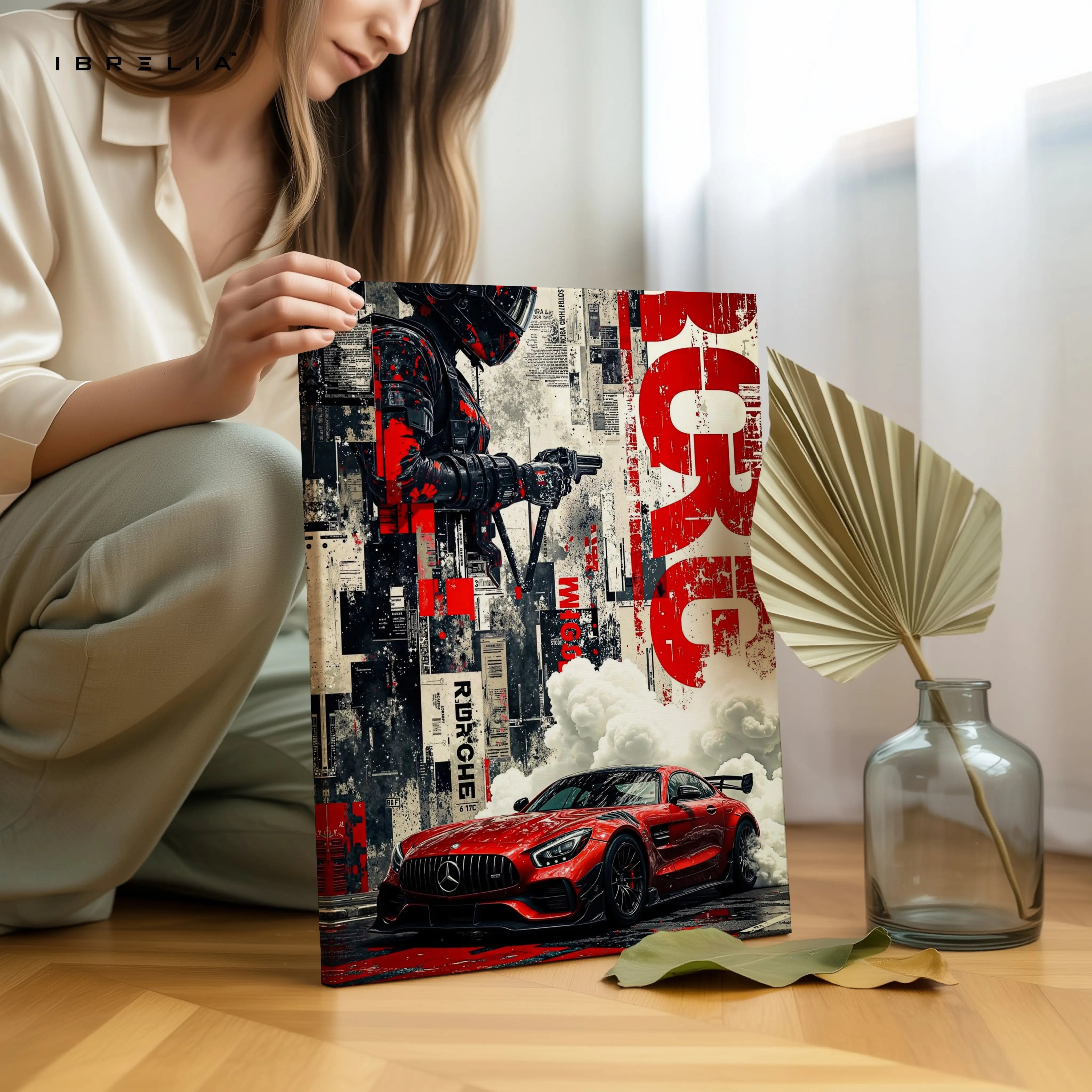 Mercedes AMG Rogue Driver Wall Art – Street Racing Canvas Frame Pakistan | Urban Performance Poster | IBRELIA™ IBRELIA