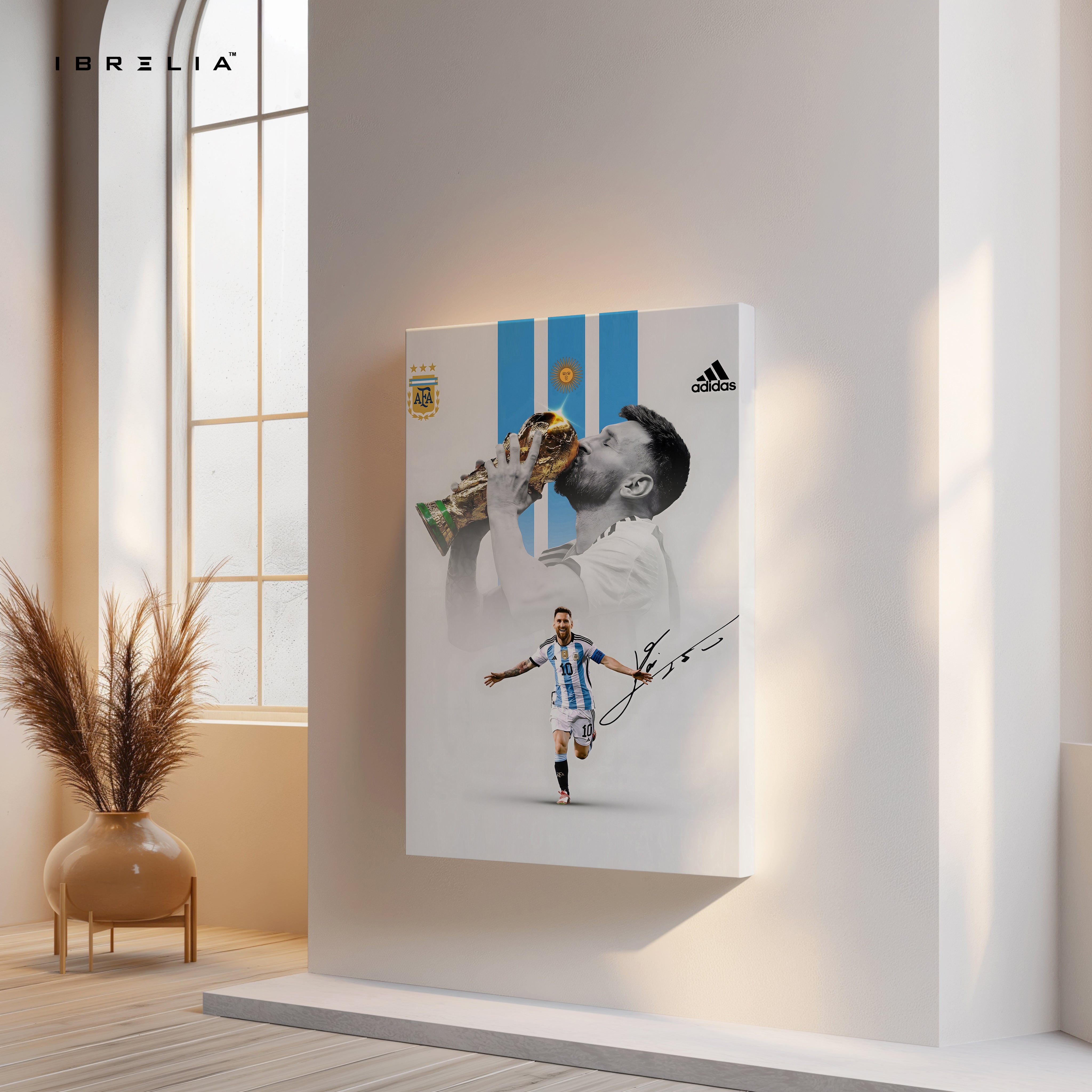 Lionel Messi World Cup Victory Wall Frame | 4K Ultra Wrap Frame Wall Art in Pakistan | IBRELIA™