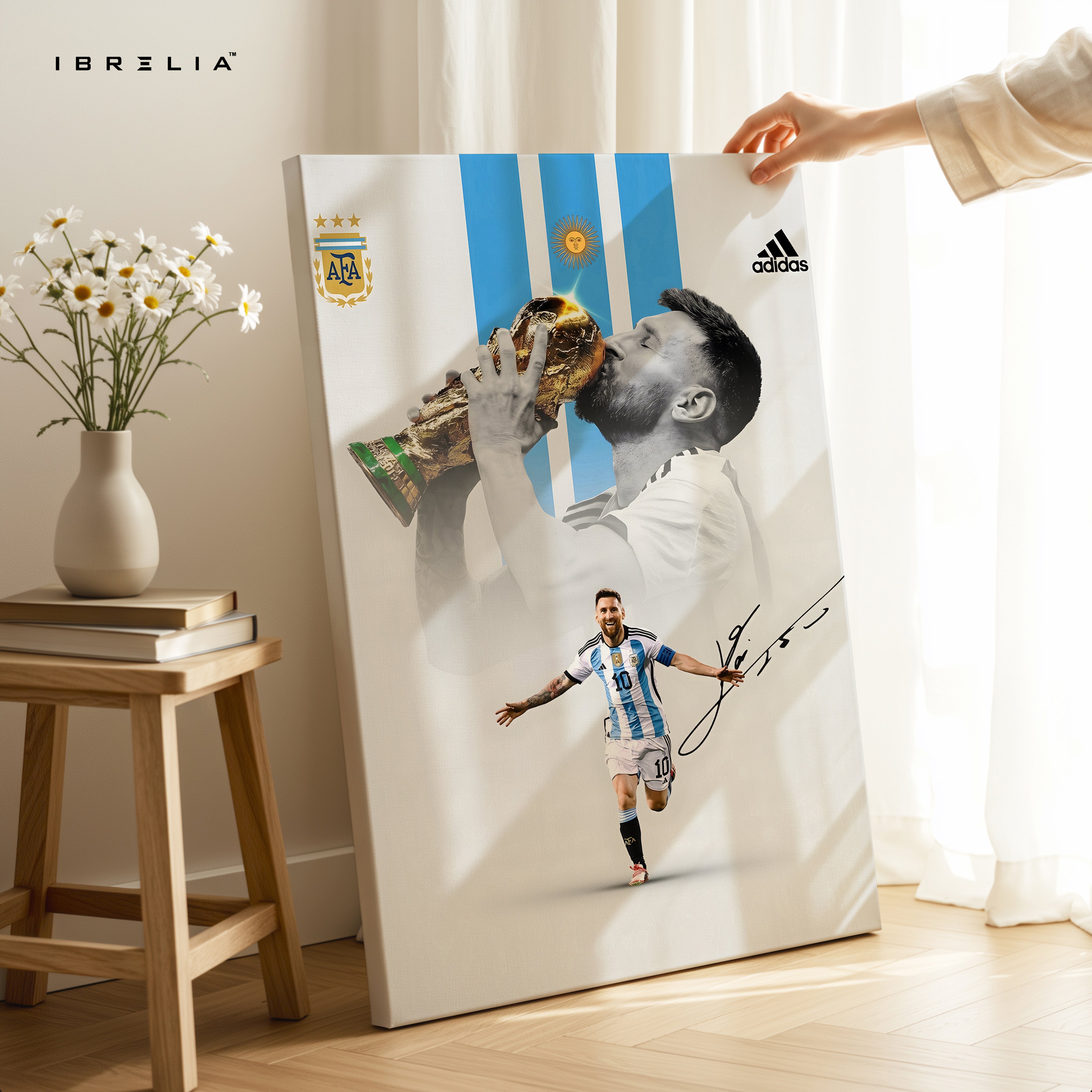 Lionel Messi World Cup Victory Wall Frame | 4K Ultra Wrap Frame Wall Art in Pakistan | IBRELIA™