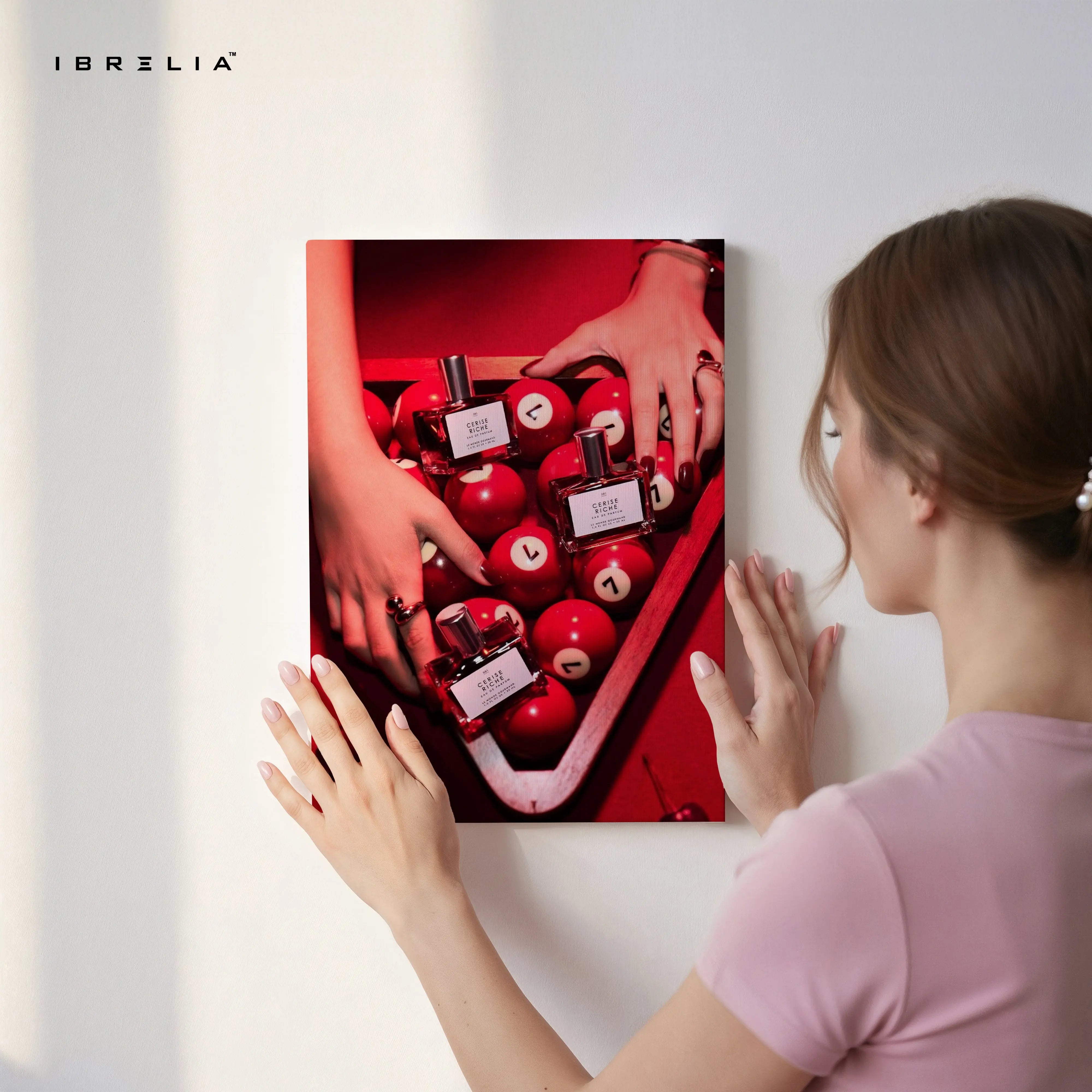 Crimson Desire Pool Noir Art – 4K Ultra Wrap Frame Wall Art in Pakistan | IBRELIA™ IBRELIA
