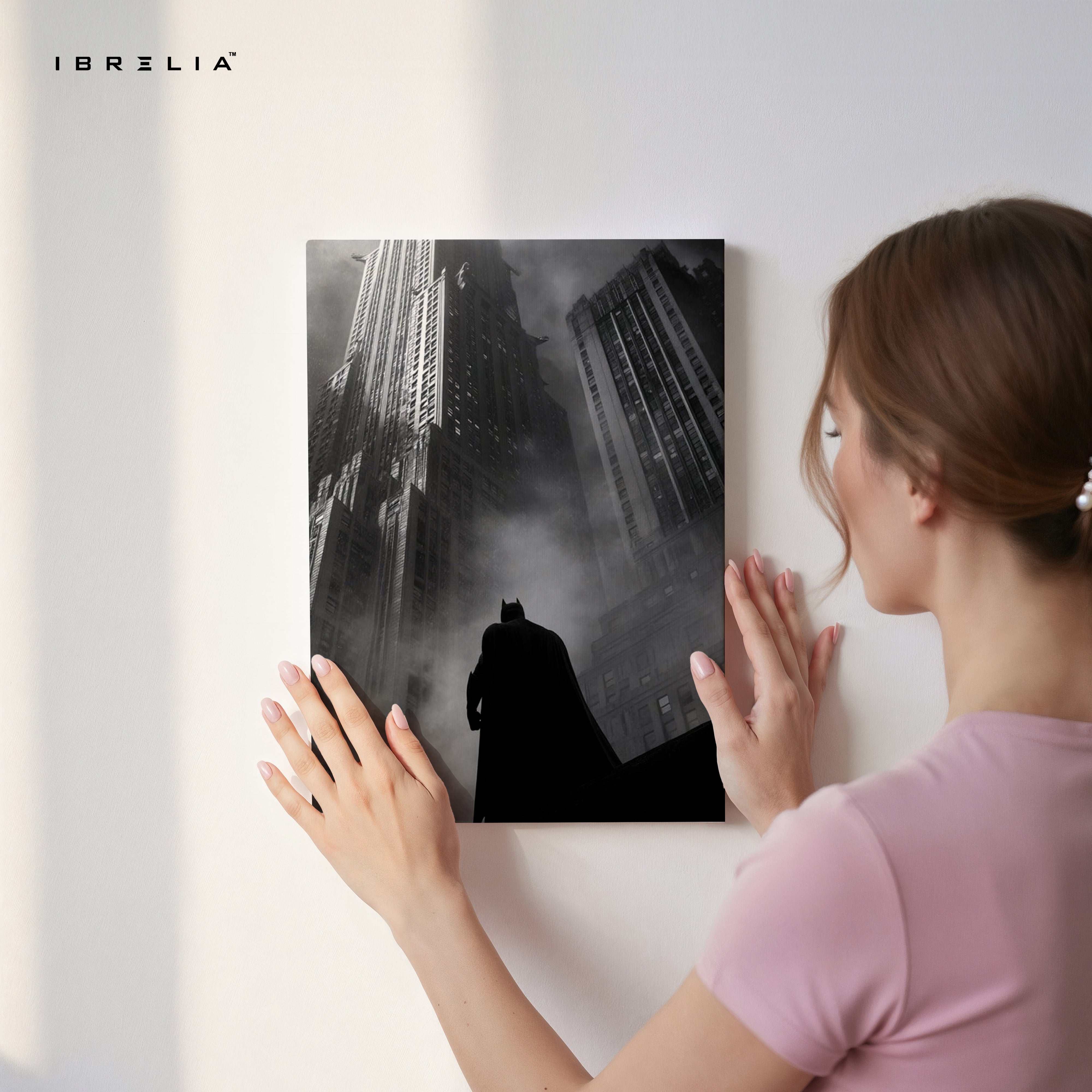 Gotham Ascension Silhouette – Dark Noir Skyscraper Art | 4K Ultra Wrap Frame Wall Art in Pakistan | IBRELIA™