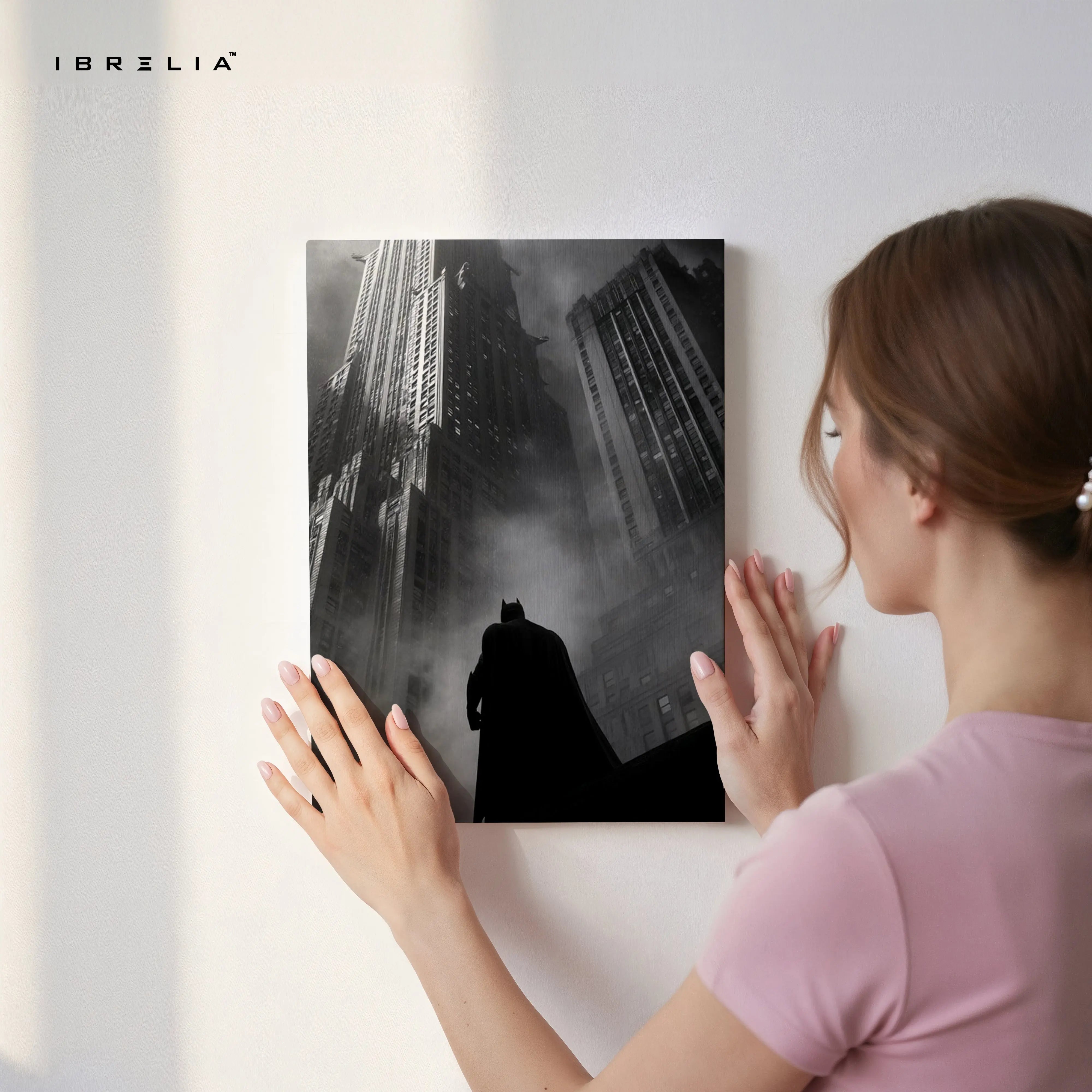 Gotham Ascension Silhouette – Dark Noir Skyscraper Art | 4K Ultra Wrap Frame Wall Art in Pakistan | IBRELIA™ IBRELIA