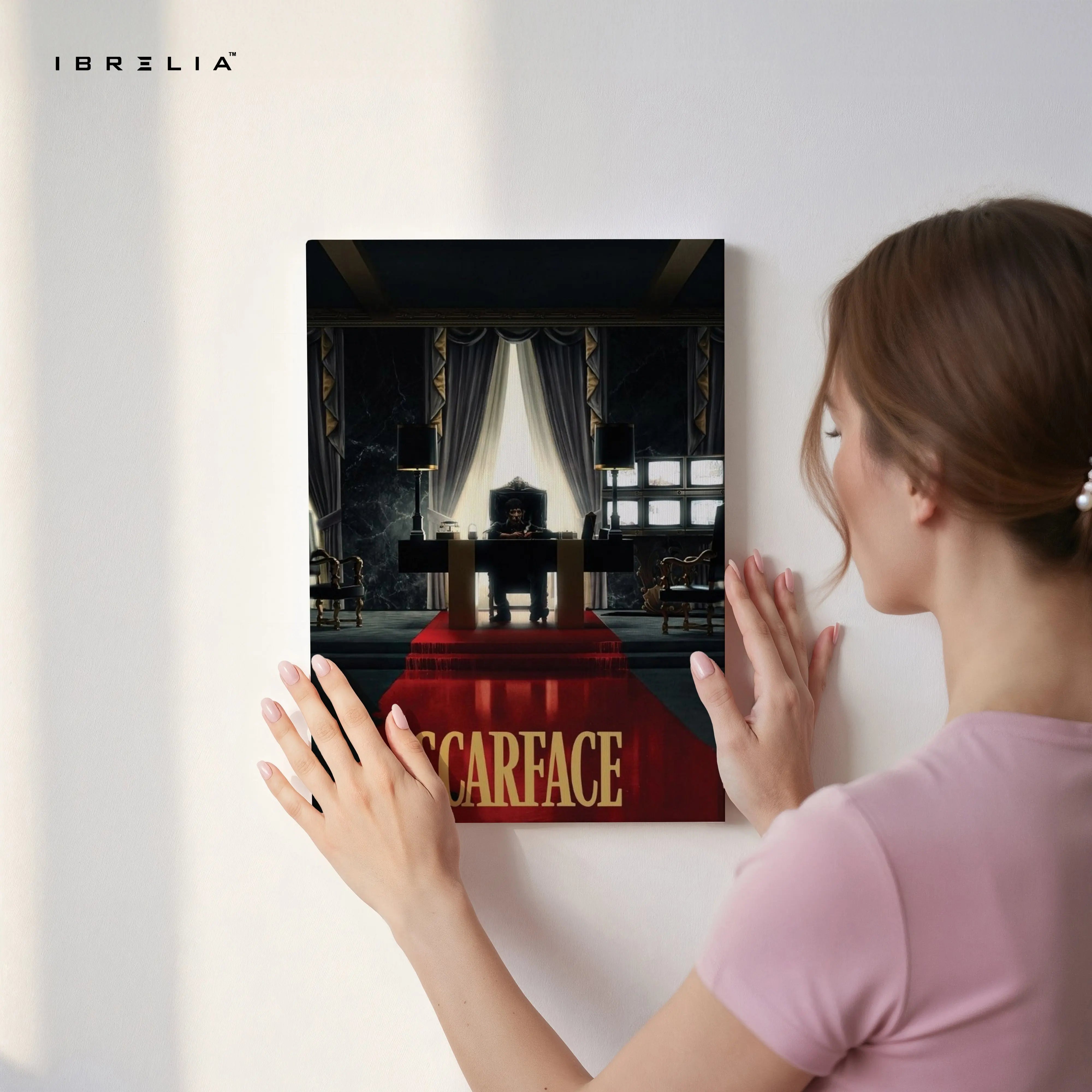 Scarface Throne Power Art – 4K Ultra Wrap Frame Wall Art in Pakistan | IBRELIA™ IBRELIA