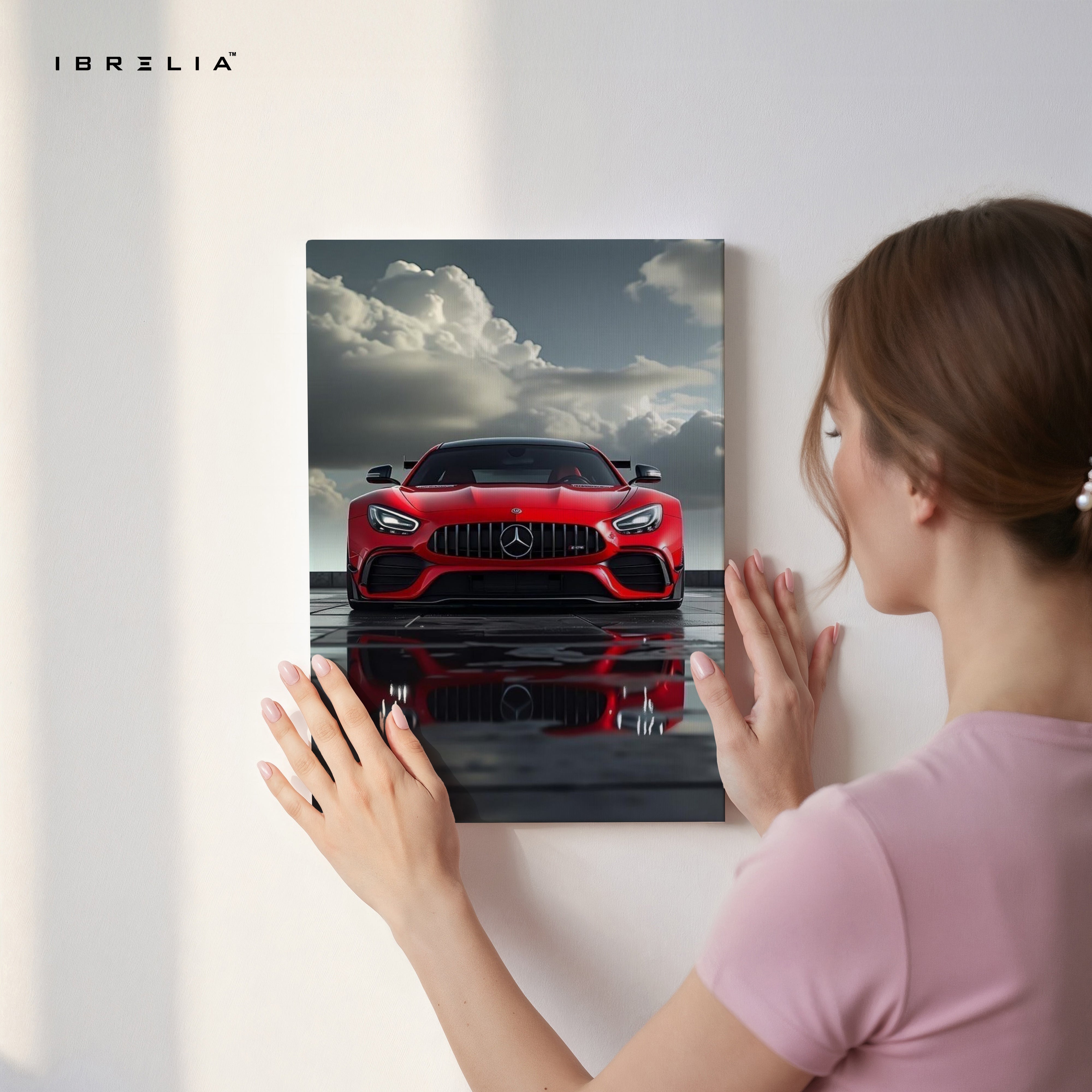 Mercedes AMG GT Power Reflection – 4K Ultra Wrap Frame Wall Art in Pakistan | IBRELIA™