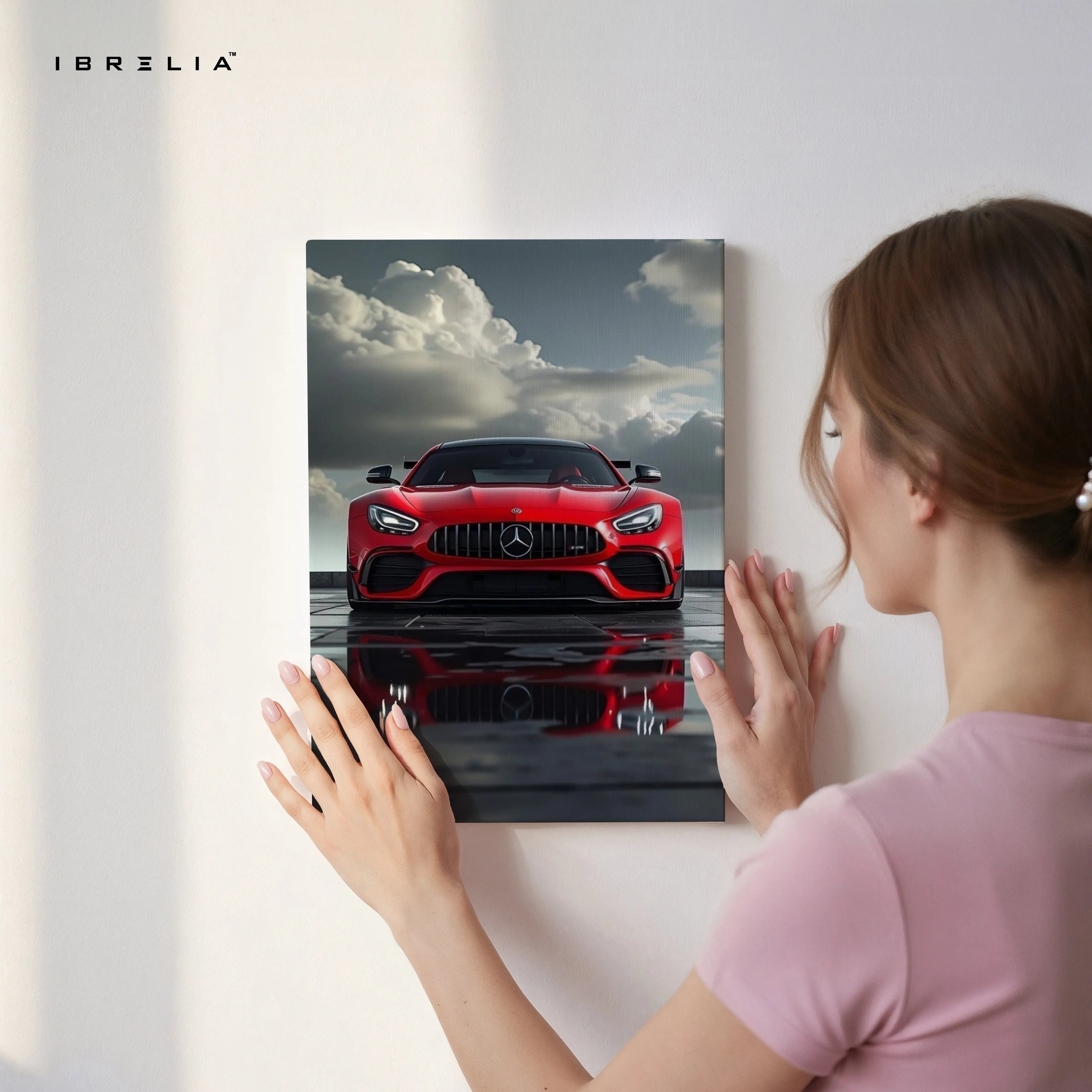 Mercedes AMG GT Power Reflection – 4K Ultra Wrap Frame Wall Art in Pakistan | IBRELIA™ IBRELIA