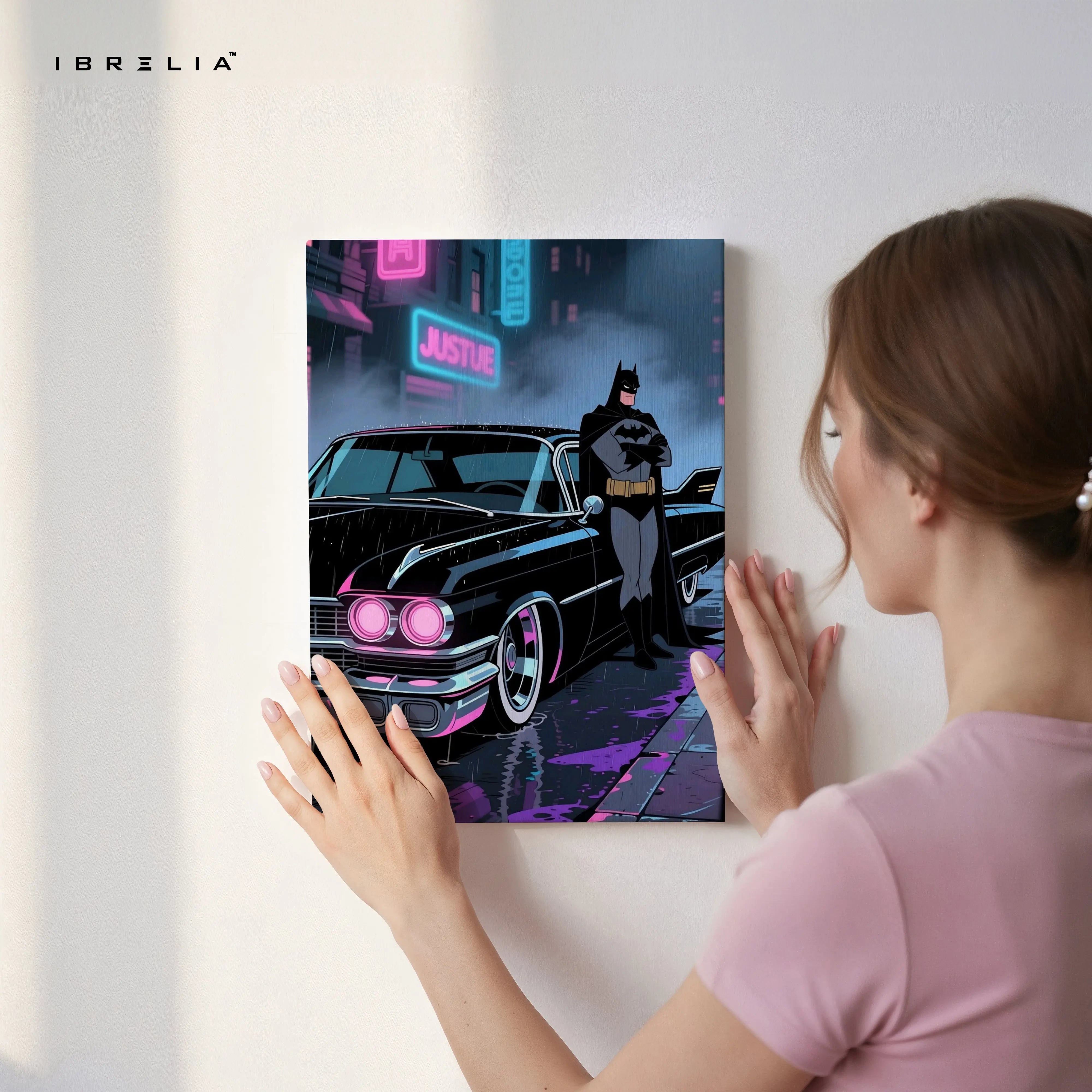 Batman Justice Night Art – 4K Ultra Wrap Frame Wall Art in Pakistan | IBRELIA™ IBRELIA