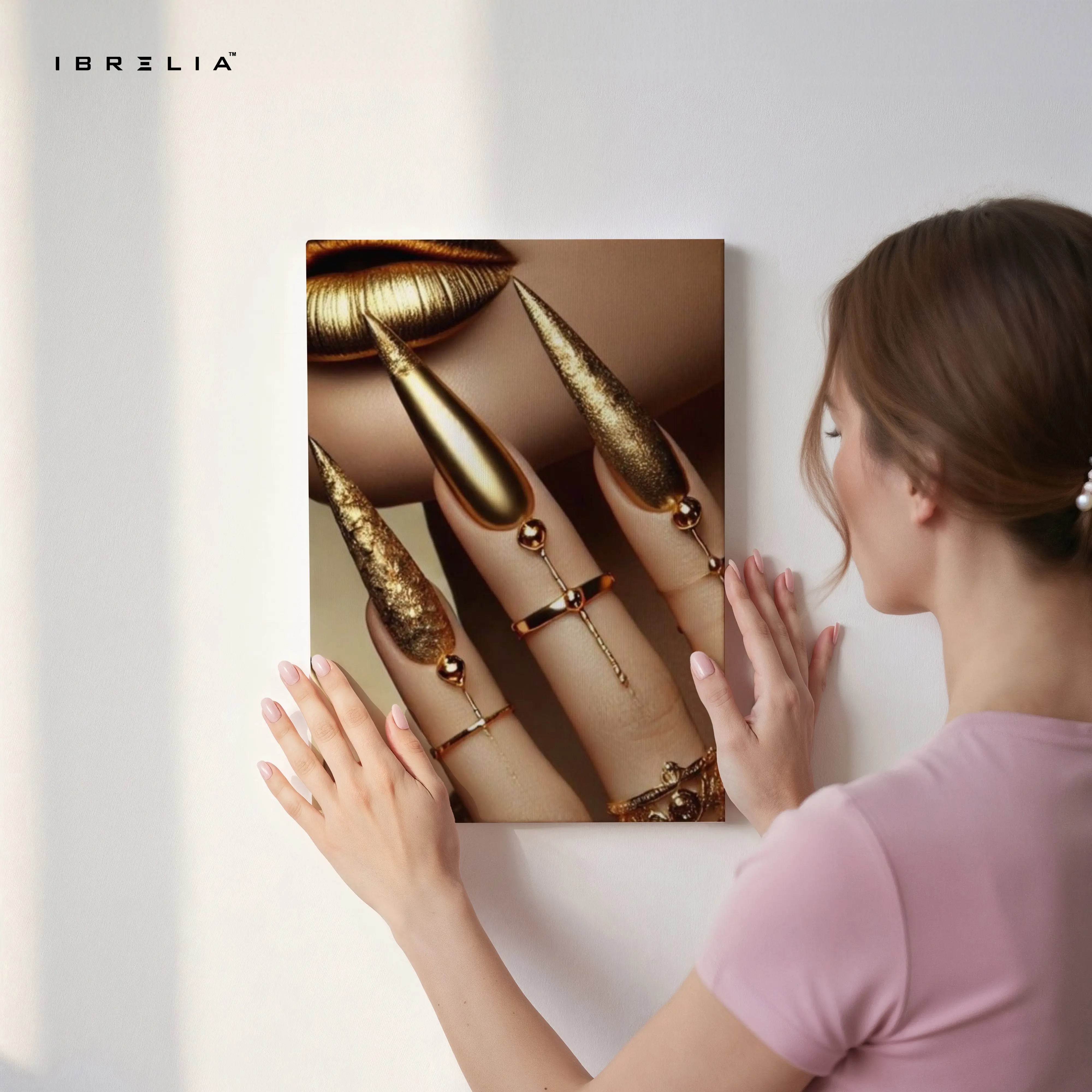 Golden Femme Power Art – 4K Ultra Wrap Frame Wall Art in Pakistan | IBRELIA™ IBRELIA
