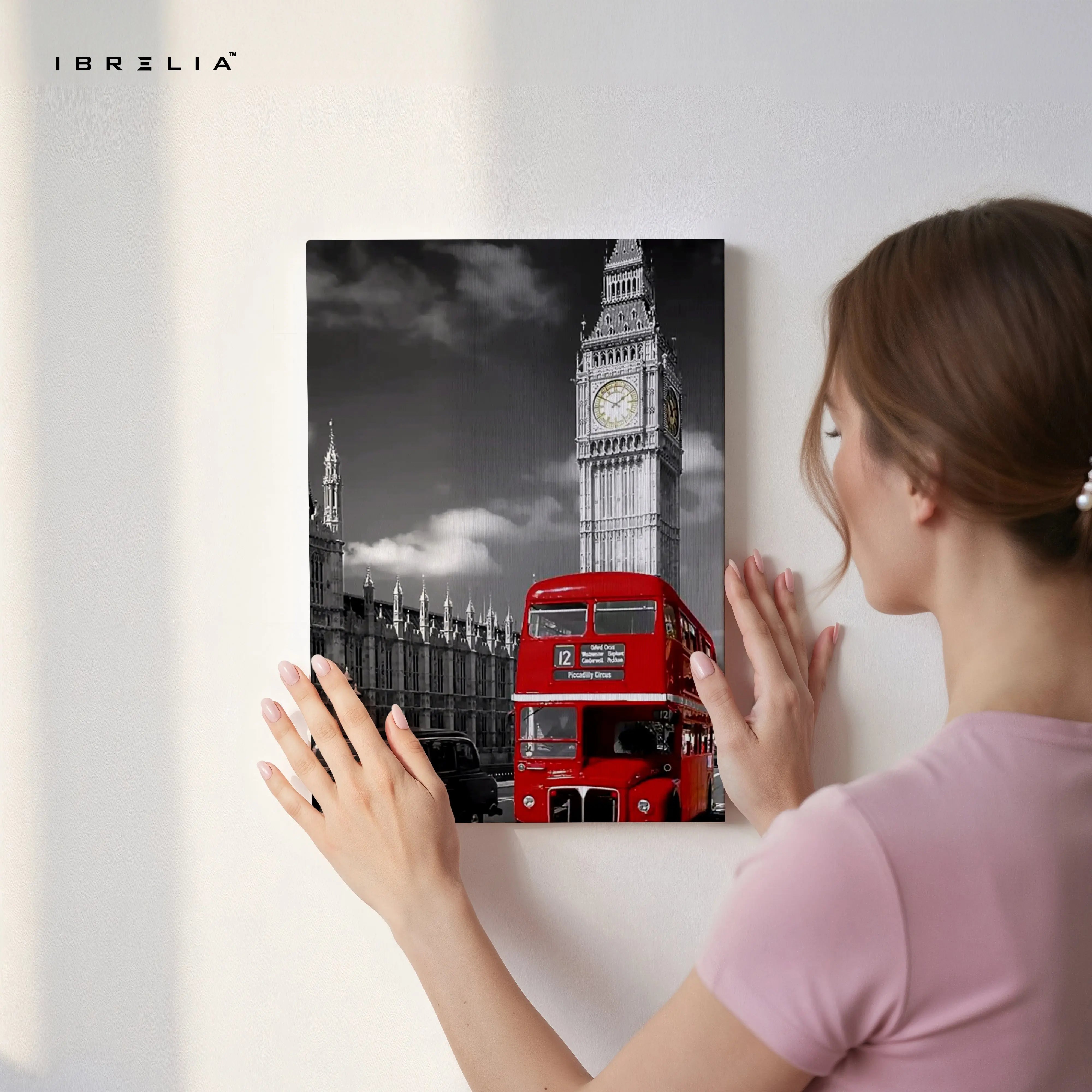 London Red Bus Big Ben Art – 4K Ultra Wrap Frame Wall Art in Pakistan | IBRELIA™ IBRELIA