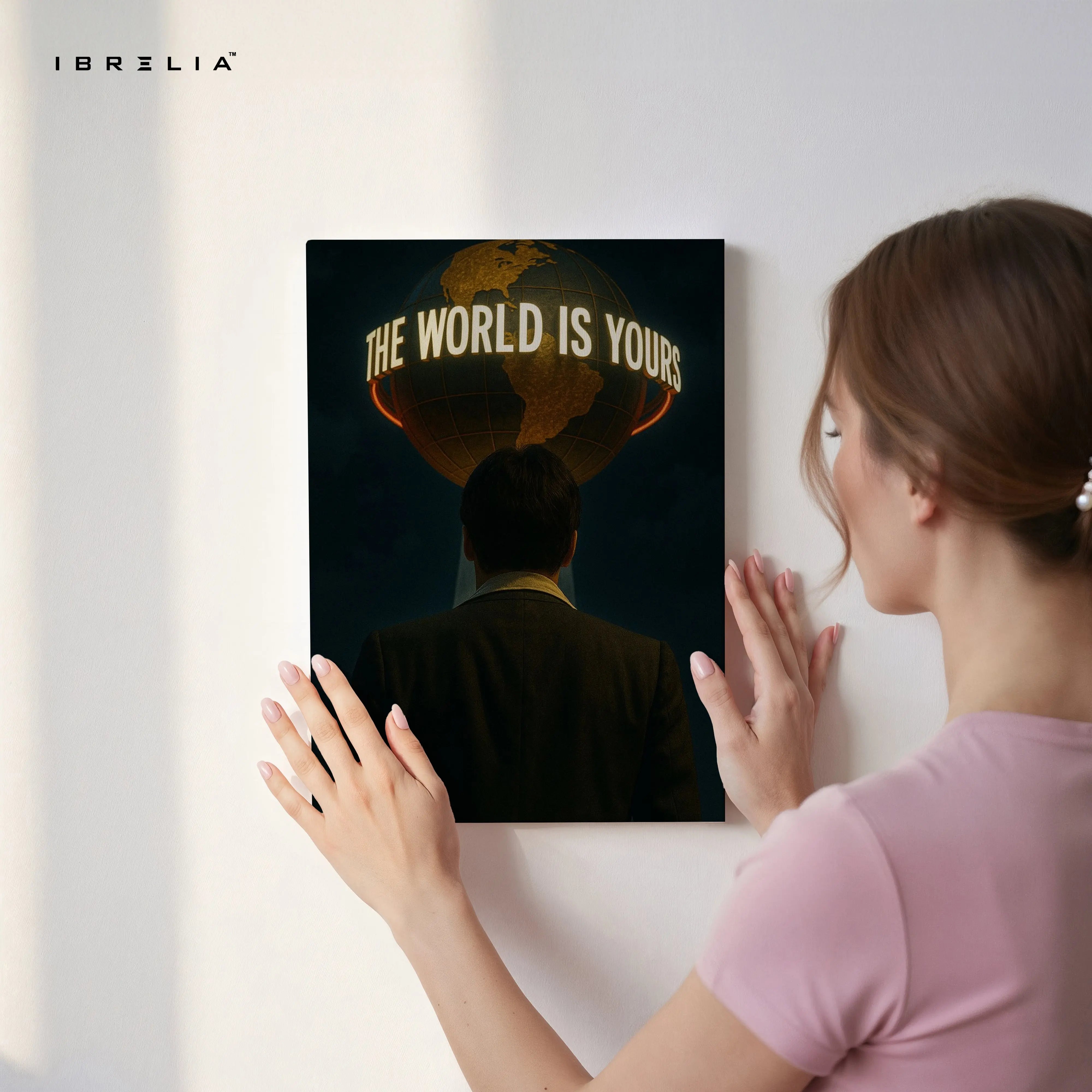 The World Is Yours Motivation Art – 4K Ultra Wrap Frame Wall Art in Pakistan | IBRELIA™ IBRELIA