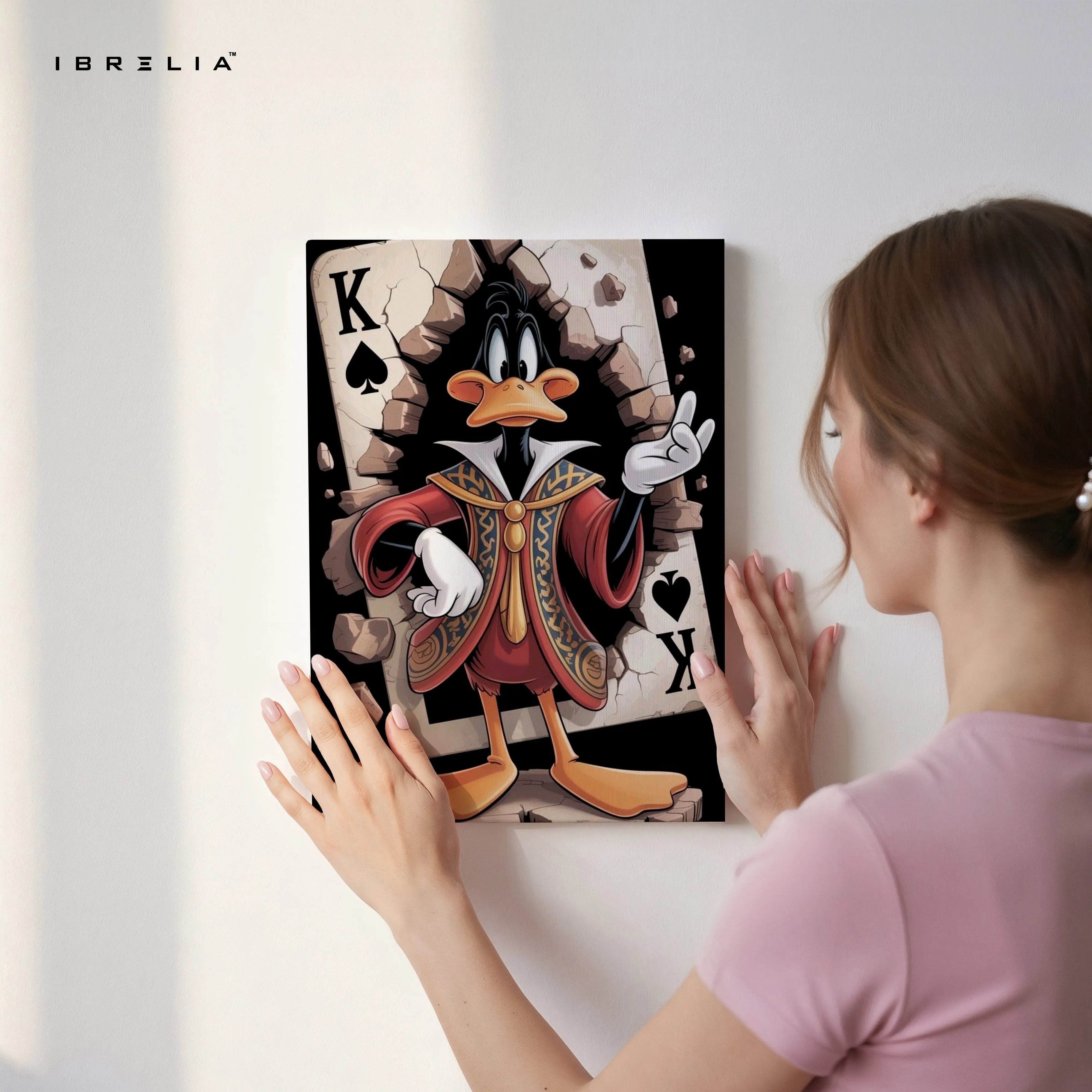 Daffy Duck King of Spades Art – 4K Ultra Wrap Frame Wall Art in Pakistan | IBRELIA™ IBRELIA