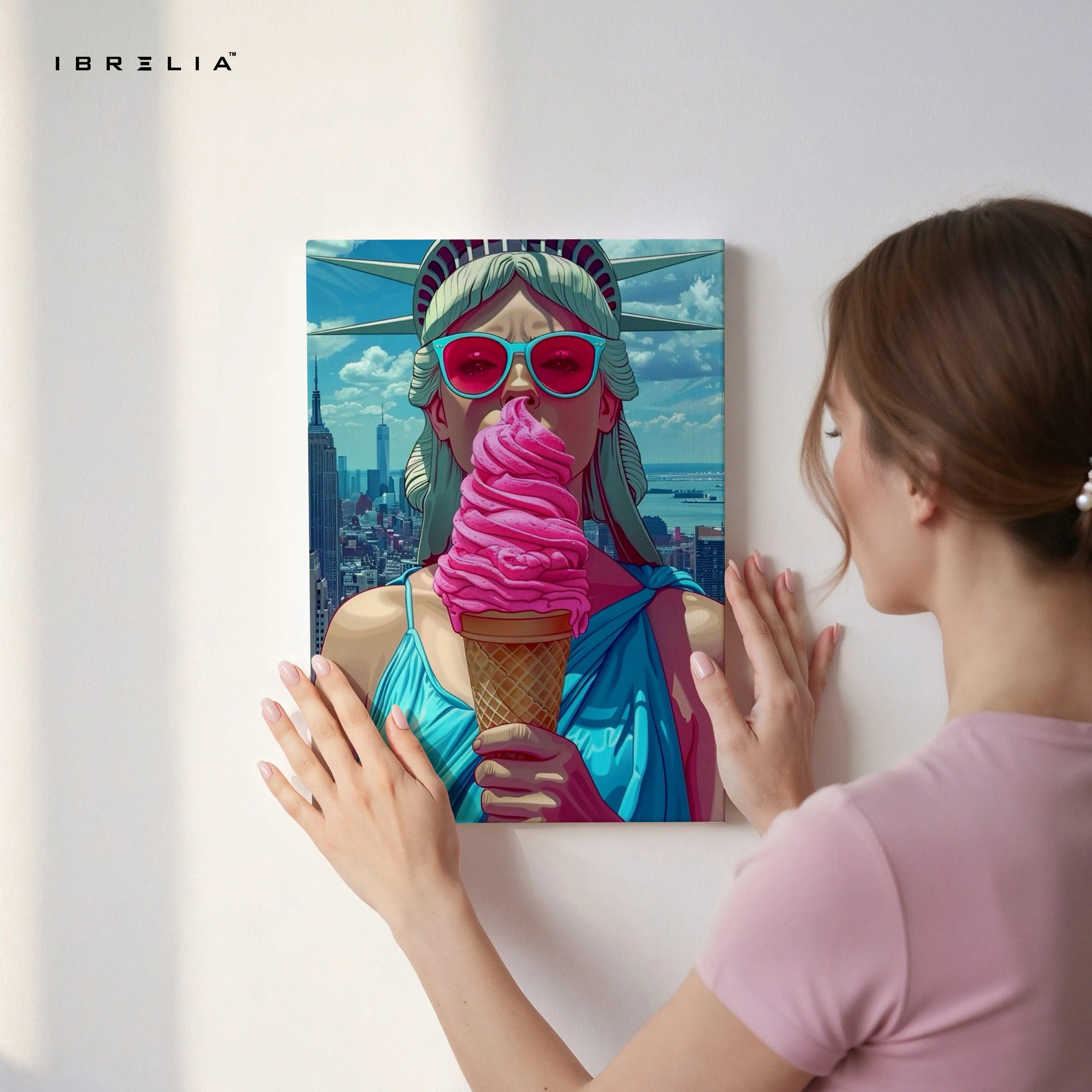 Liberty Pop Aesthetic – 4K Ultra Wrap Frame Pop Art Wall Art | IBRELIA™ IBRELIA