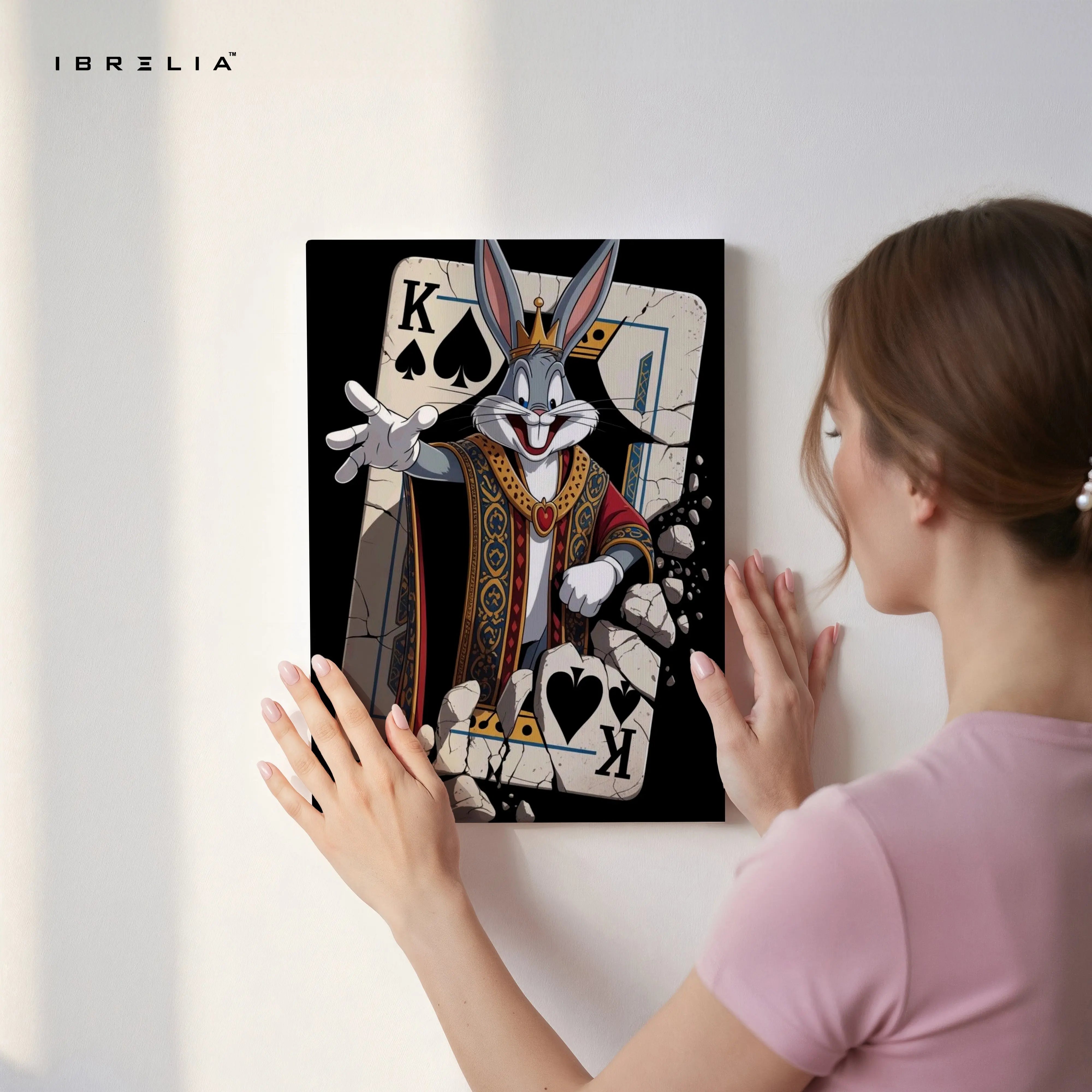 Bugs Bunny King of Spades Art – 4K Ultra Wrap Frame Wall Art in Pakistan | IBRELIA™ IBRELIA