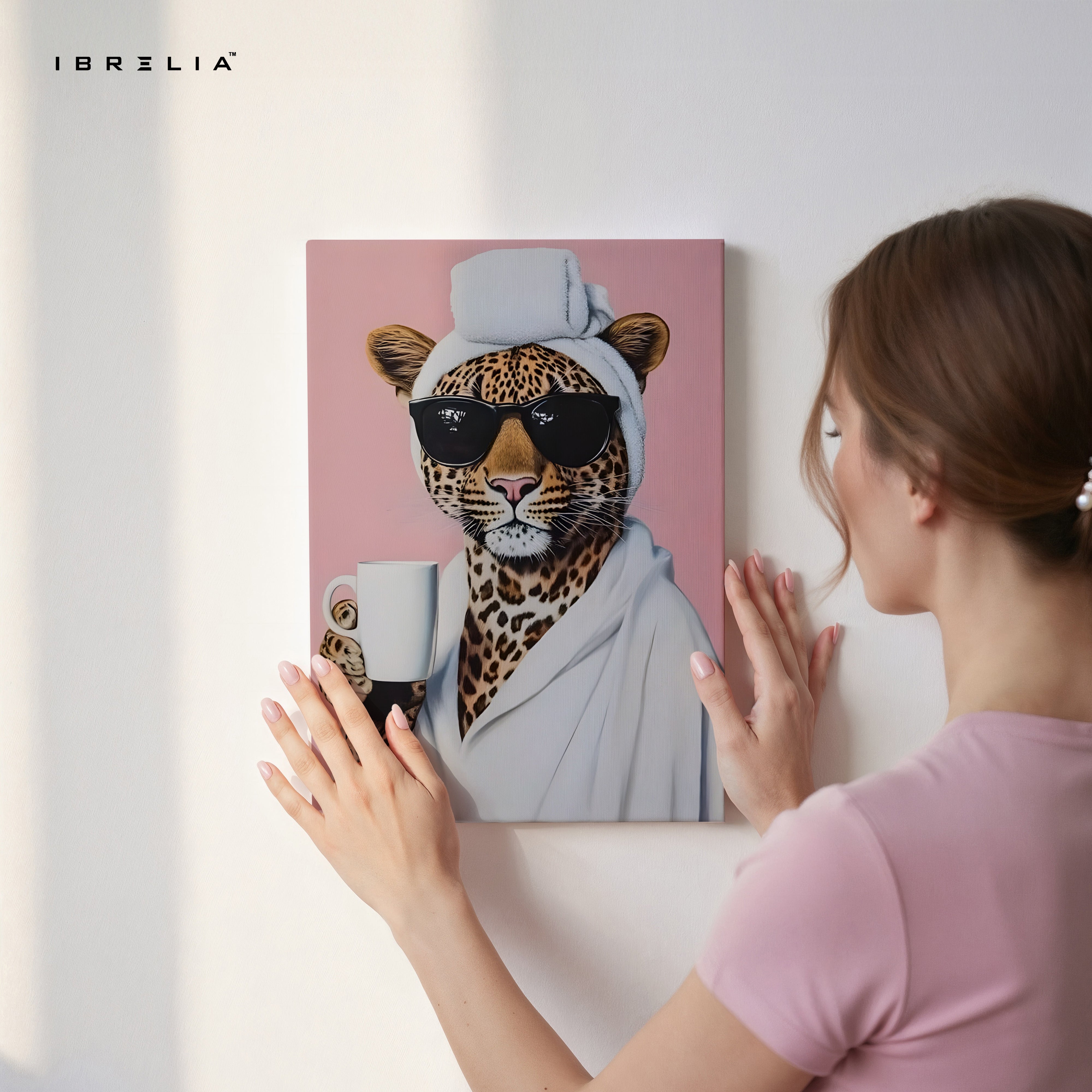 Morning Chic Leopard Art – 4K Ultra Wrap Frame Wall Art in Pakistan | IBRELIA™