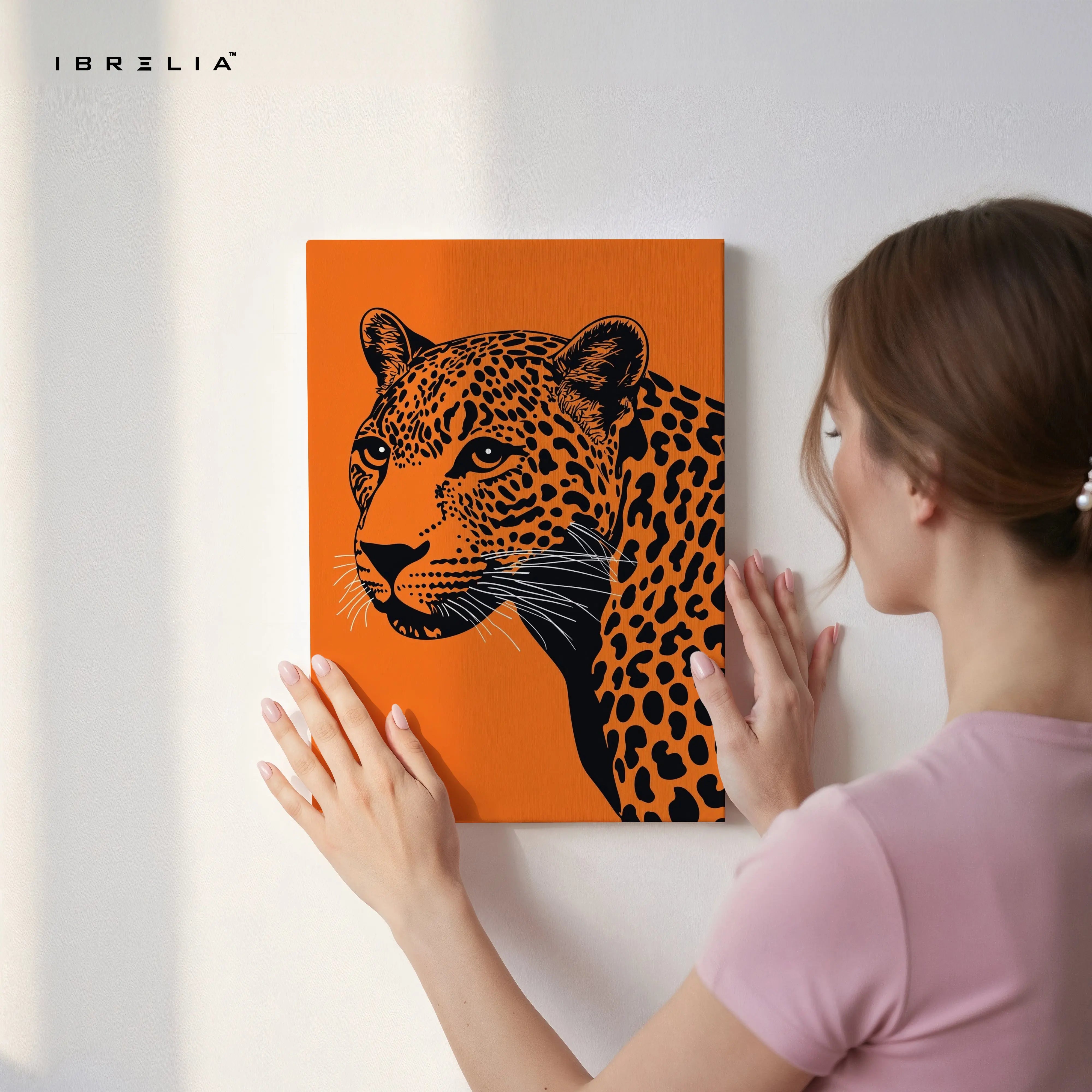 Majestic Leopard Minimal Art – 4K Ultra Wrap Frame Wall Art in Pakistan | IBRELIA™ IBRELIA