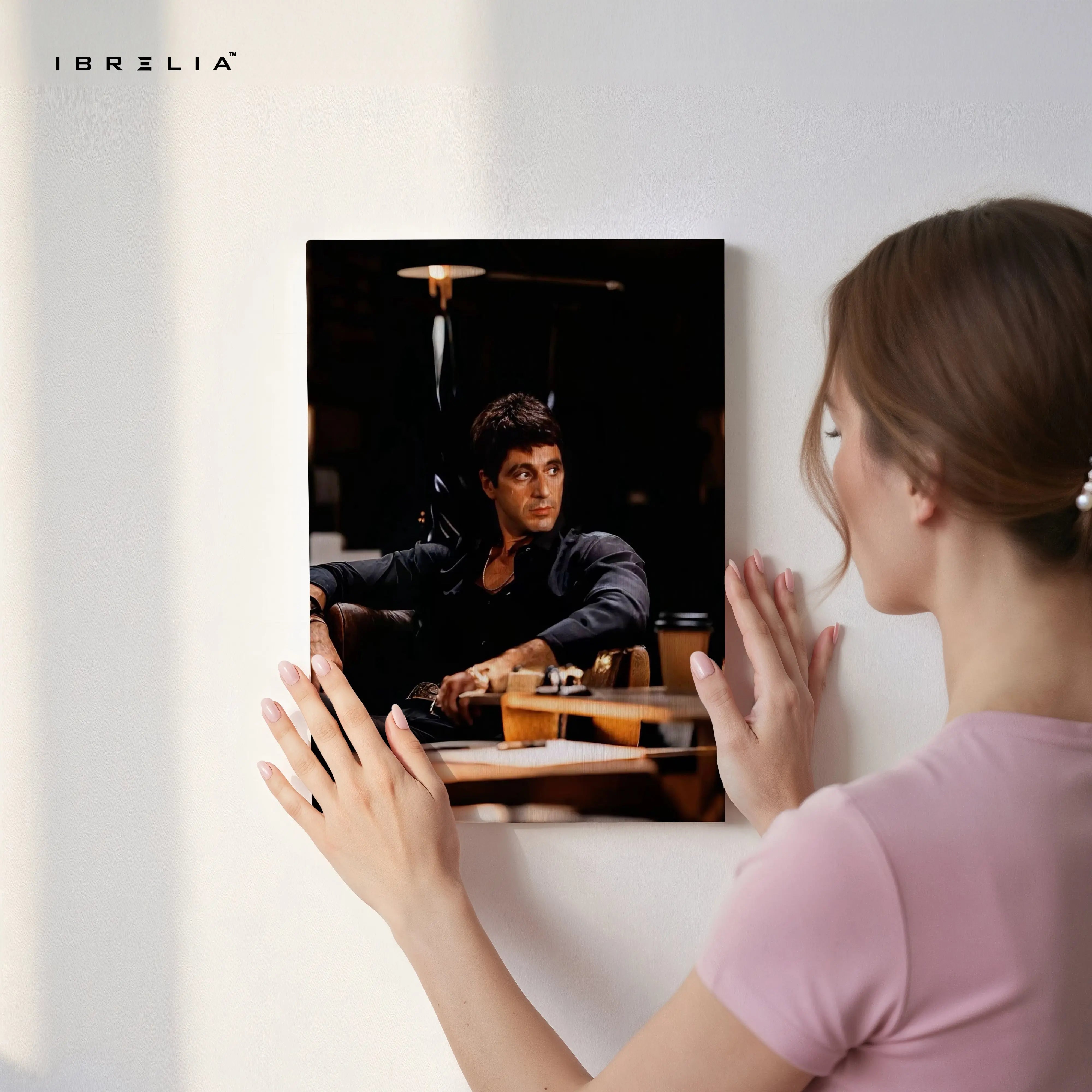 Scarface Tony Montana Power Portrait – 4K Ultra Wrap Frame Wall Art in Pakistan | IBRELIA™ IBRELIA