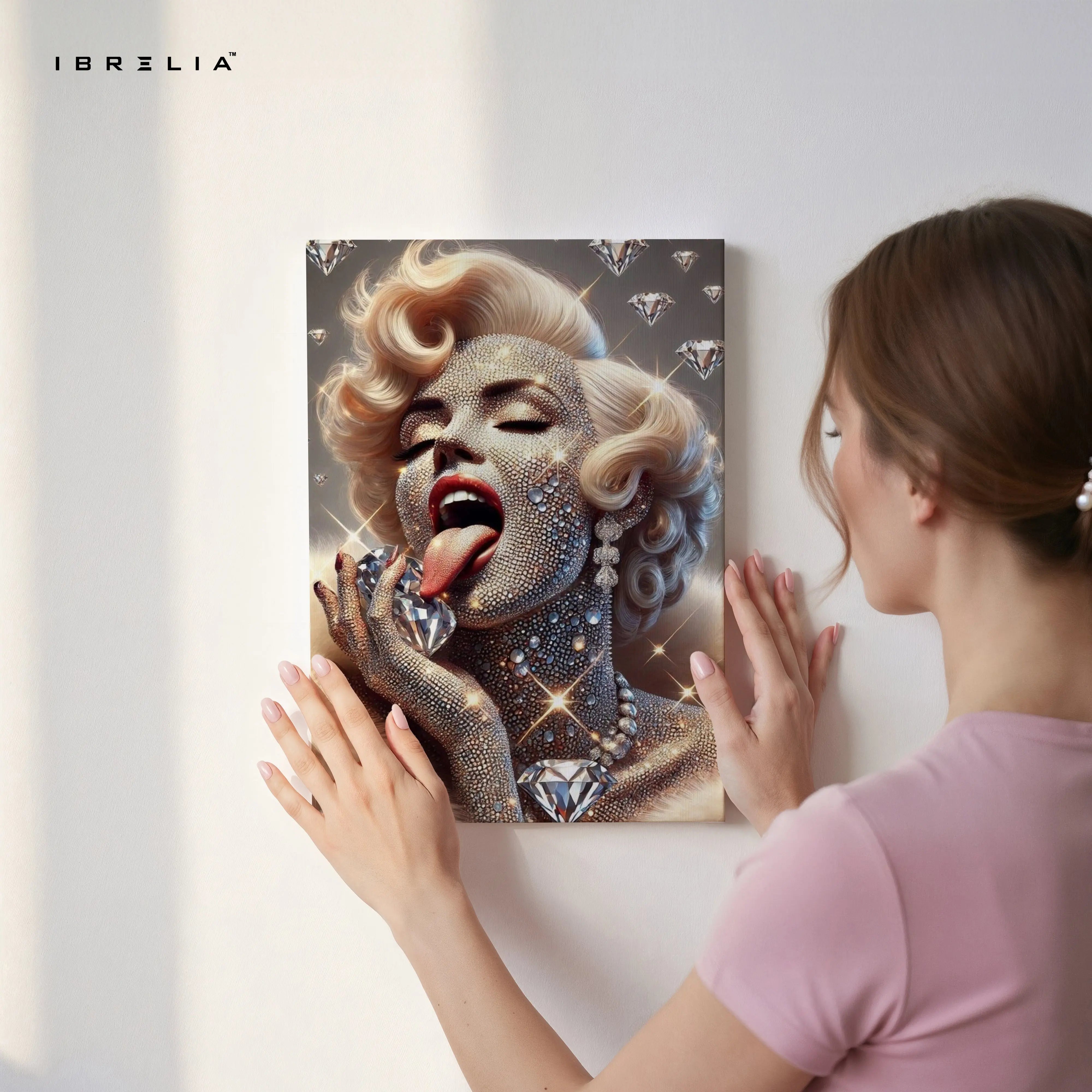 Diamond Desire Glamour Art – 4K Ultra Wrap Frame Wall Art in Pakistan | IBRELIA™ IBRELIA