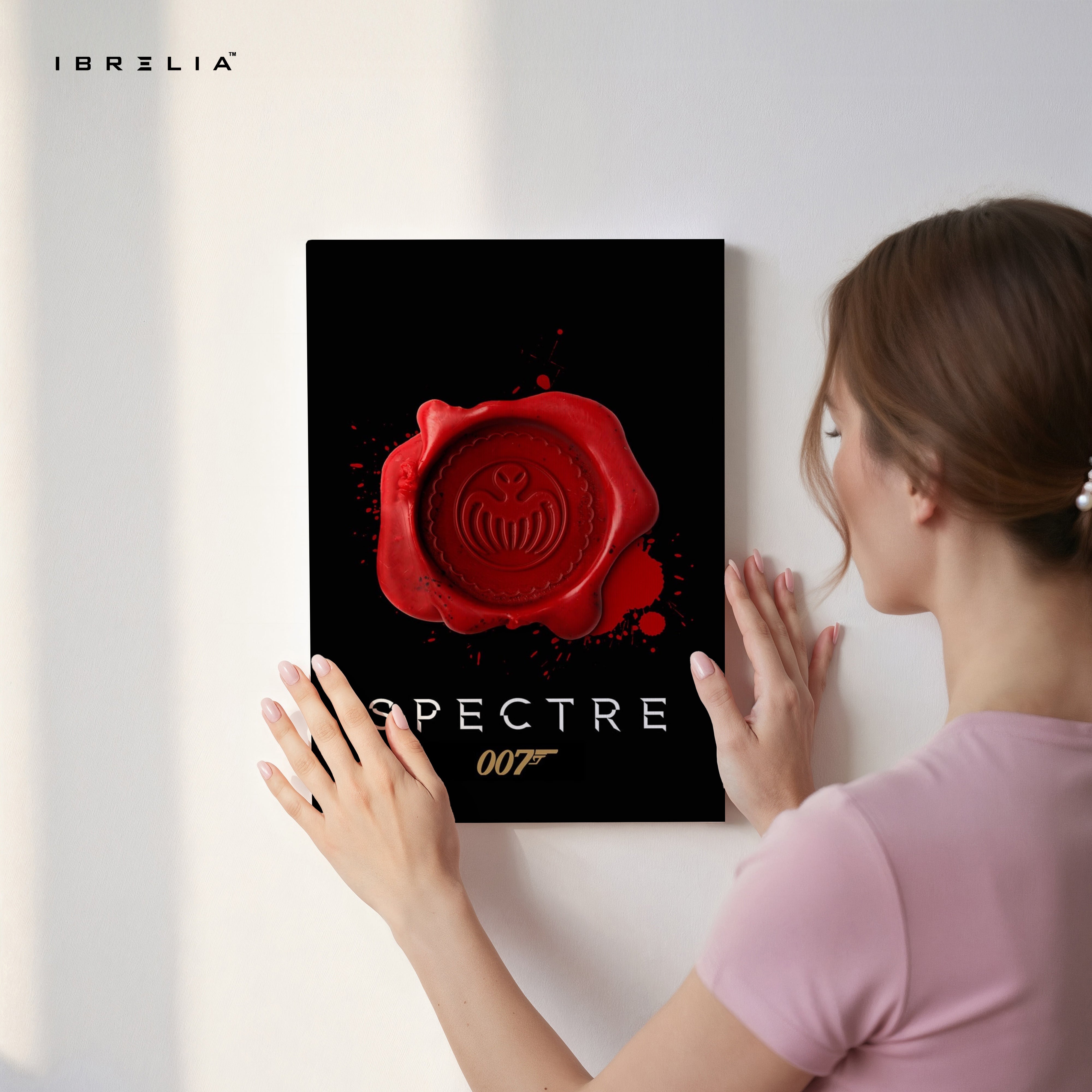 Spectre Code Red – Cinematic Spy Noir Art | 4K Ultra Wrap Frame Wall Art in Pakistan | IBRELIA™
