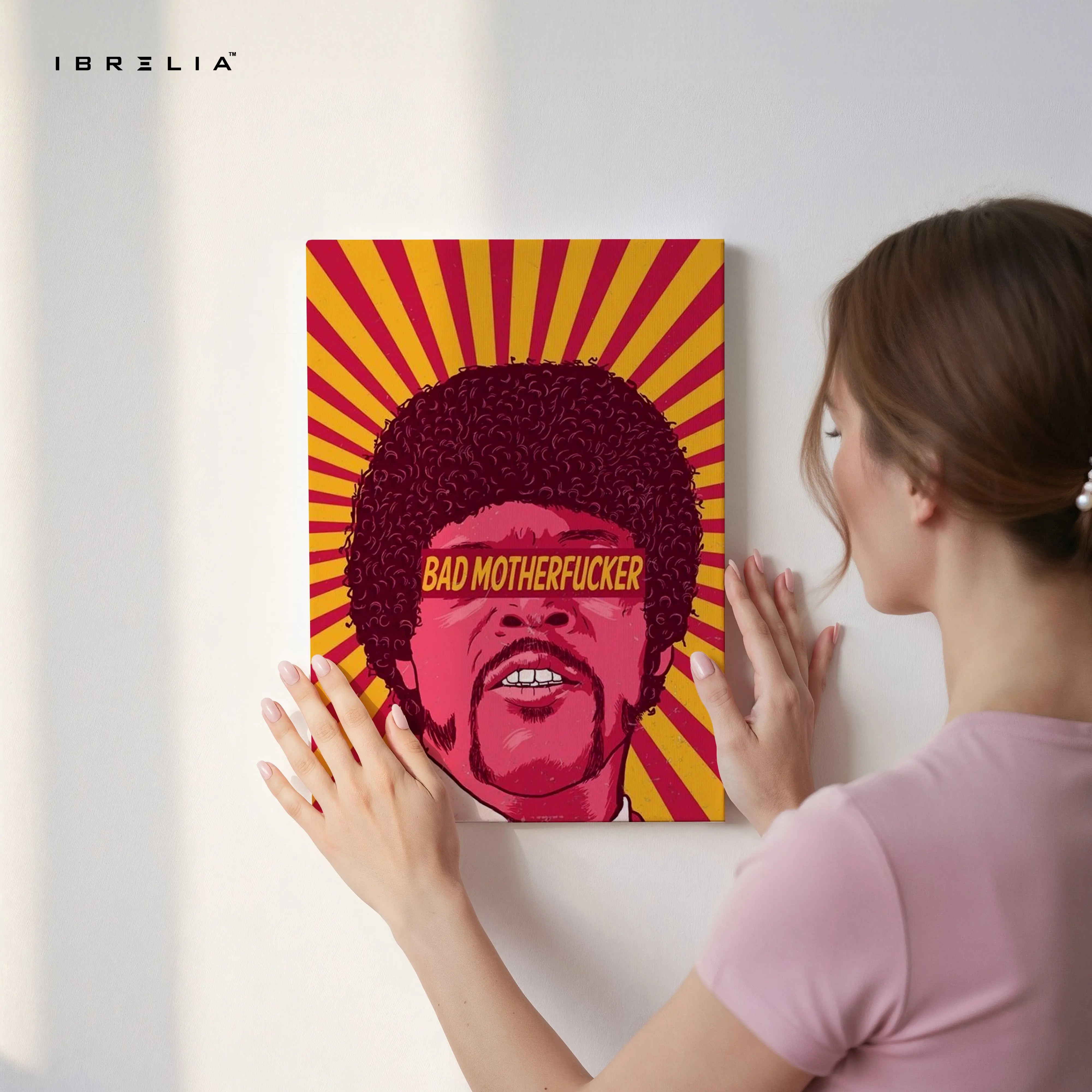 Bad Motherfucker Pop Art – Retro Rebel Icon Wall Art | 4K Ultra Wrap Frame Wall Art in Pakistan | IBRELIA™ IBRELIA