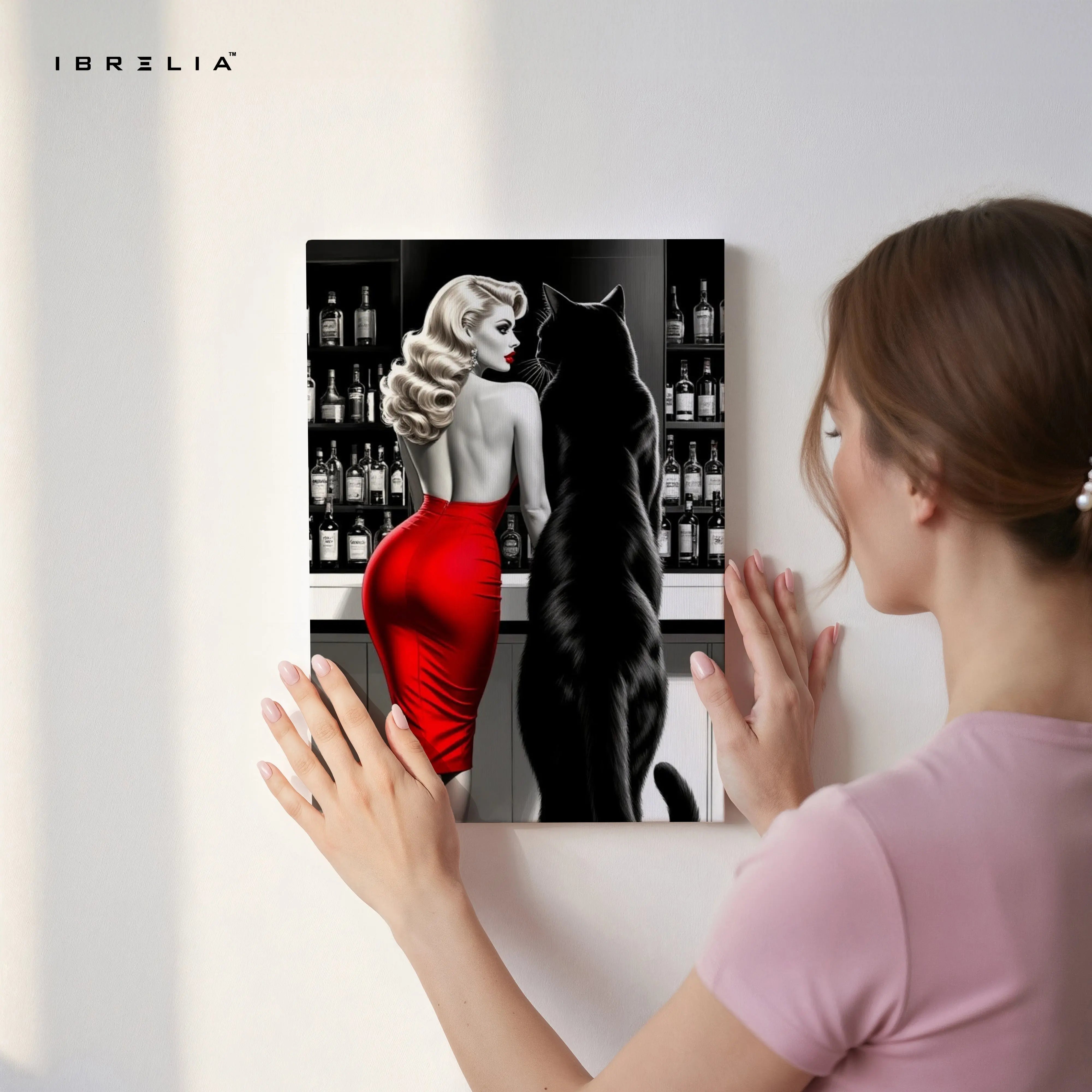 Crimson Elegance Noir Art – 4K Ultra Wrap Frame Wall Art in Pakistan | IBRELIA™ IBRELIA