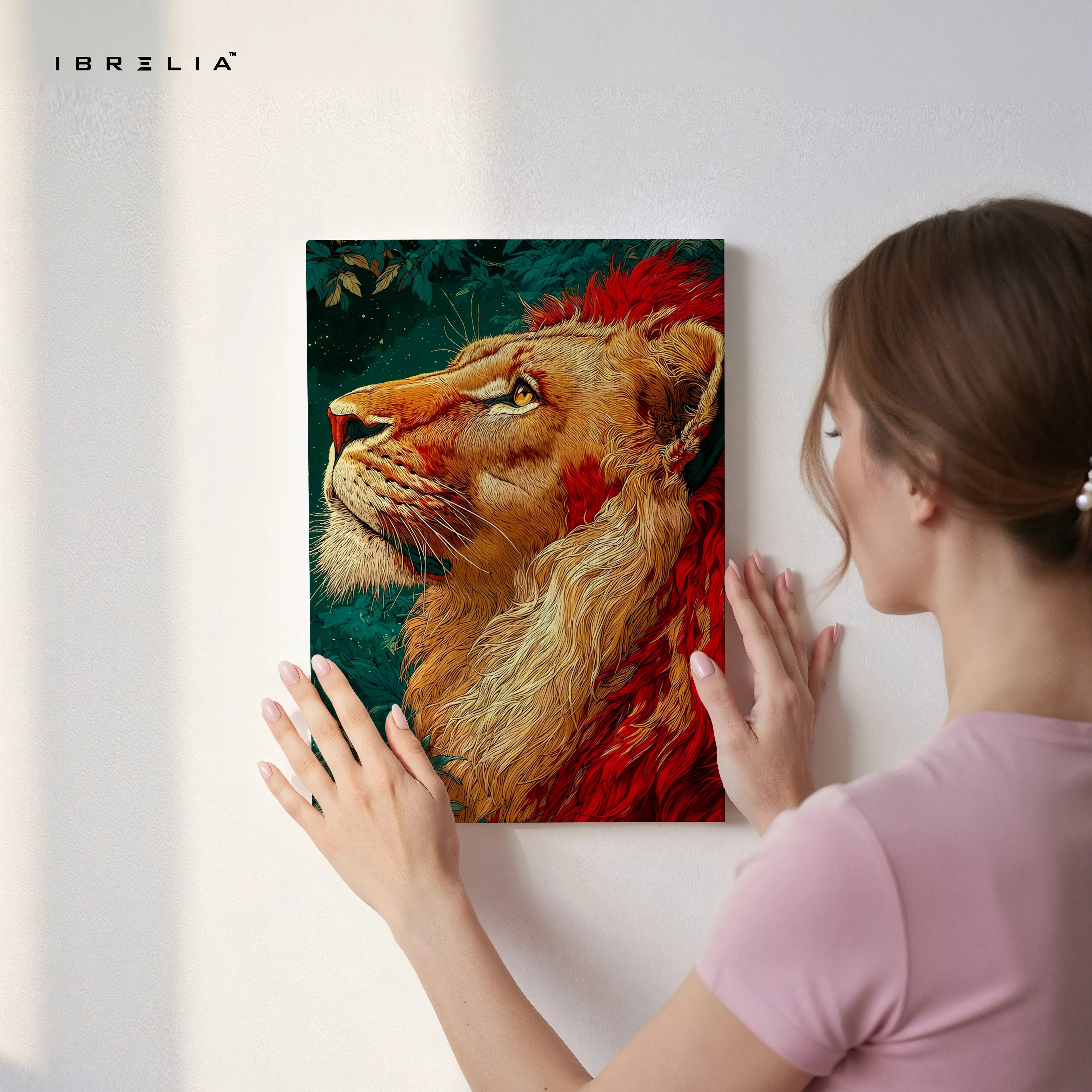 Majestic Lion Royal Art – 4K Ultra Wrap Frame Wall Art in Pakistan | IBRELIA™ IBRELIA