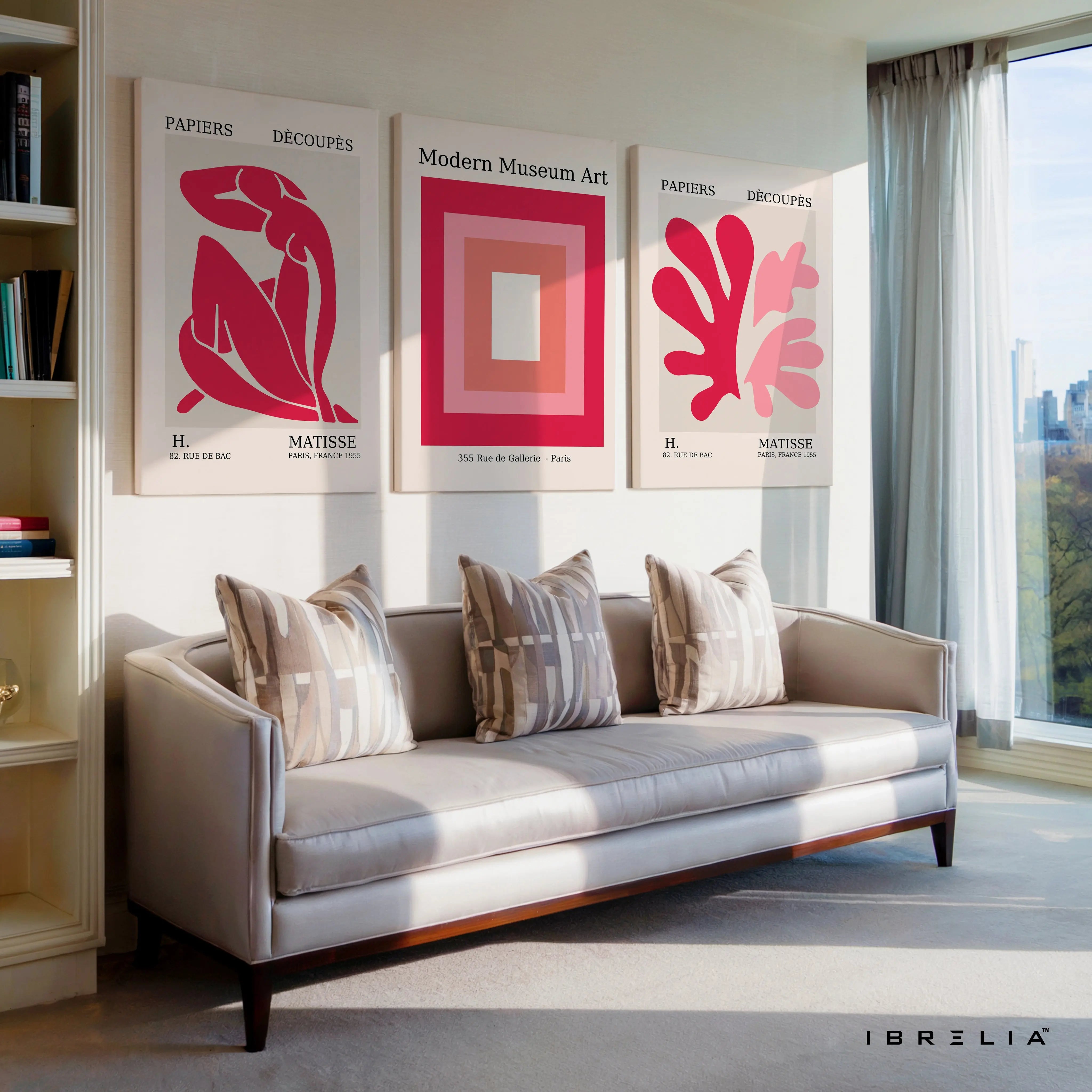 Matisse Inspired Modern Museum Art 3 Panel 4K Ultra HD Wall Art in Pakistan | IBRELIA™ IBRELIA