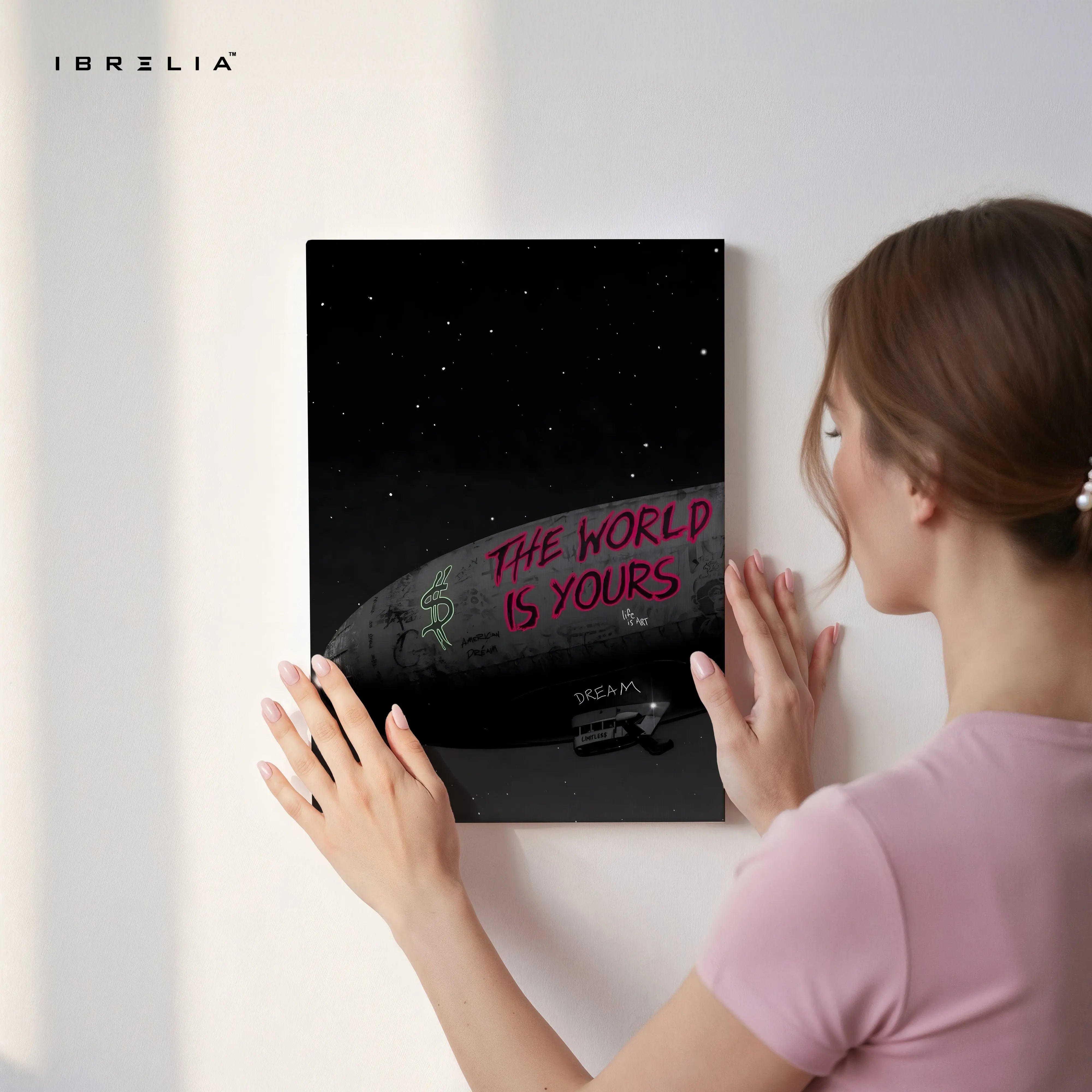 The World Is Yours Graffiti Dream Art – 4K Ultra Wrap Frame Wall Art in Pakistan | IBRELIA™ IBRELIA
