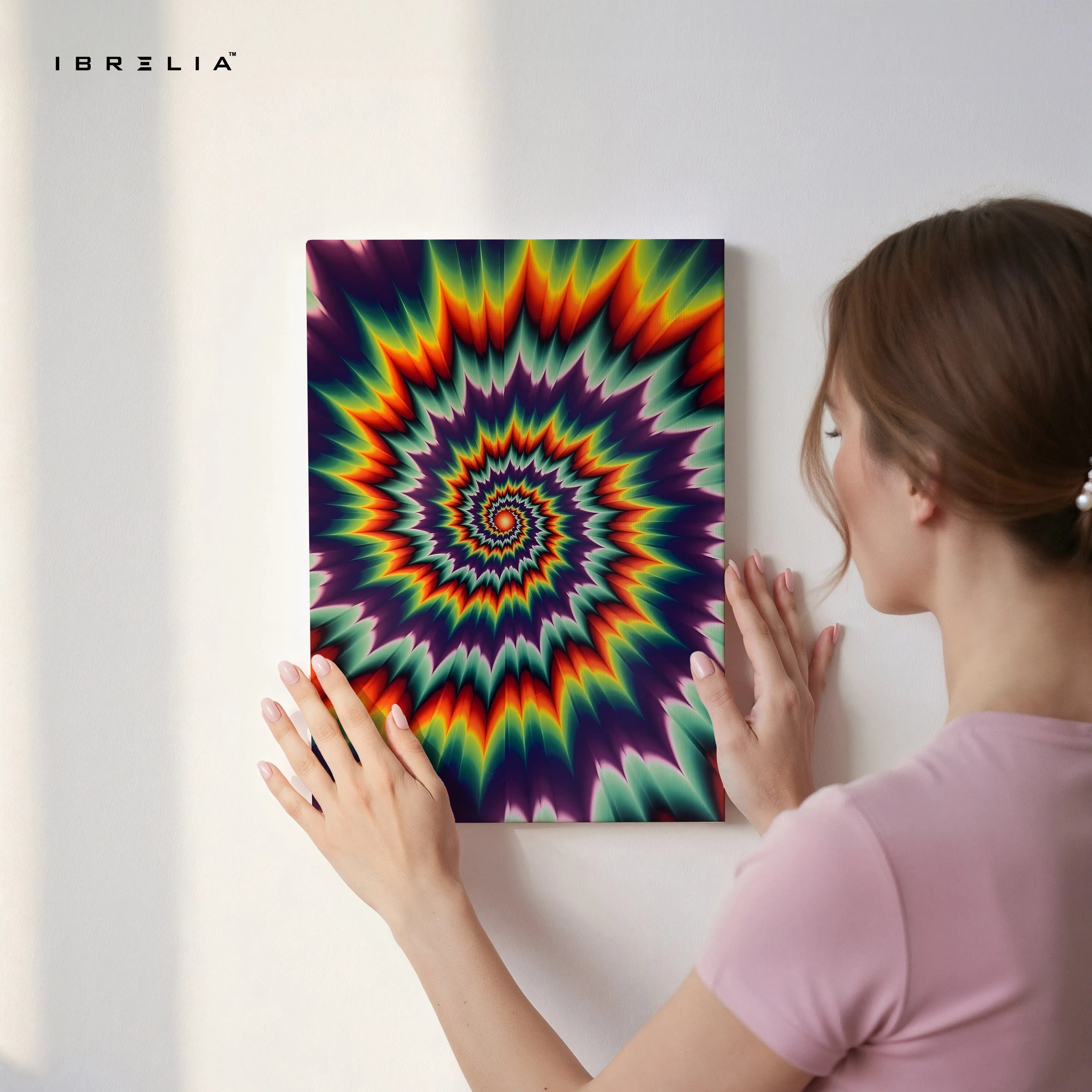 Psychedelic Vortex Spectrum – Abstract 4K Ultra Wrap Frame Wall Art in Pakistan | IBRELIA™ IBRELIA