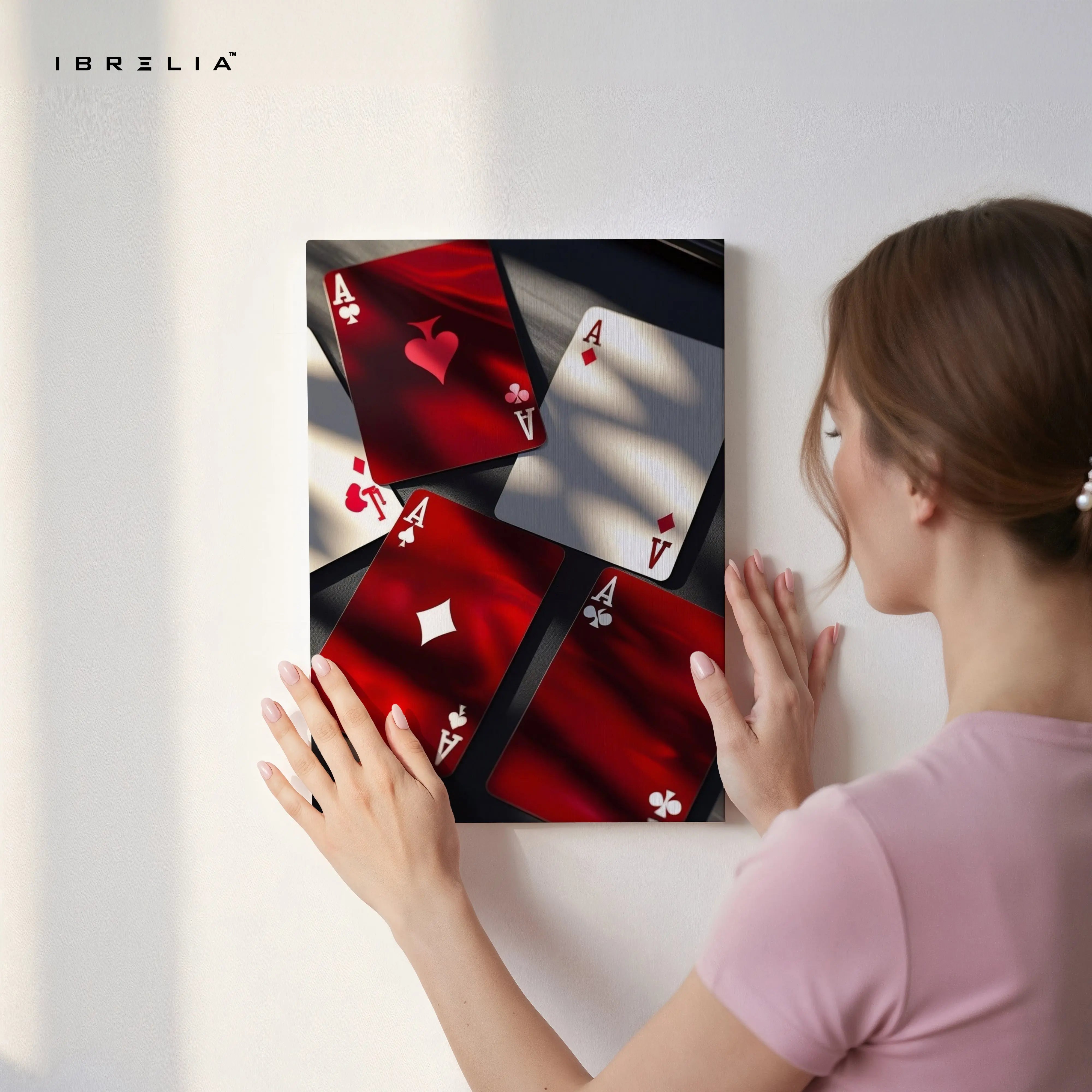 Ace of Power Cards – Luxury Poker Aces 4K Ultra Wrap Frame Wall Art in Pakistan | IBRELIA™ IBRELIA