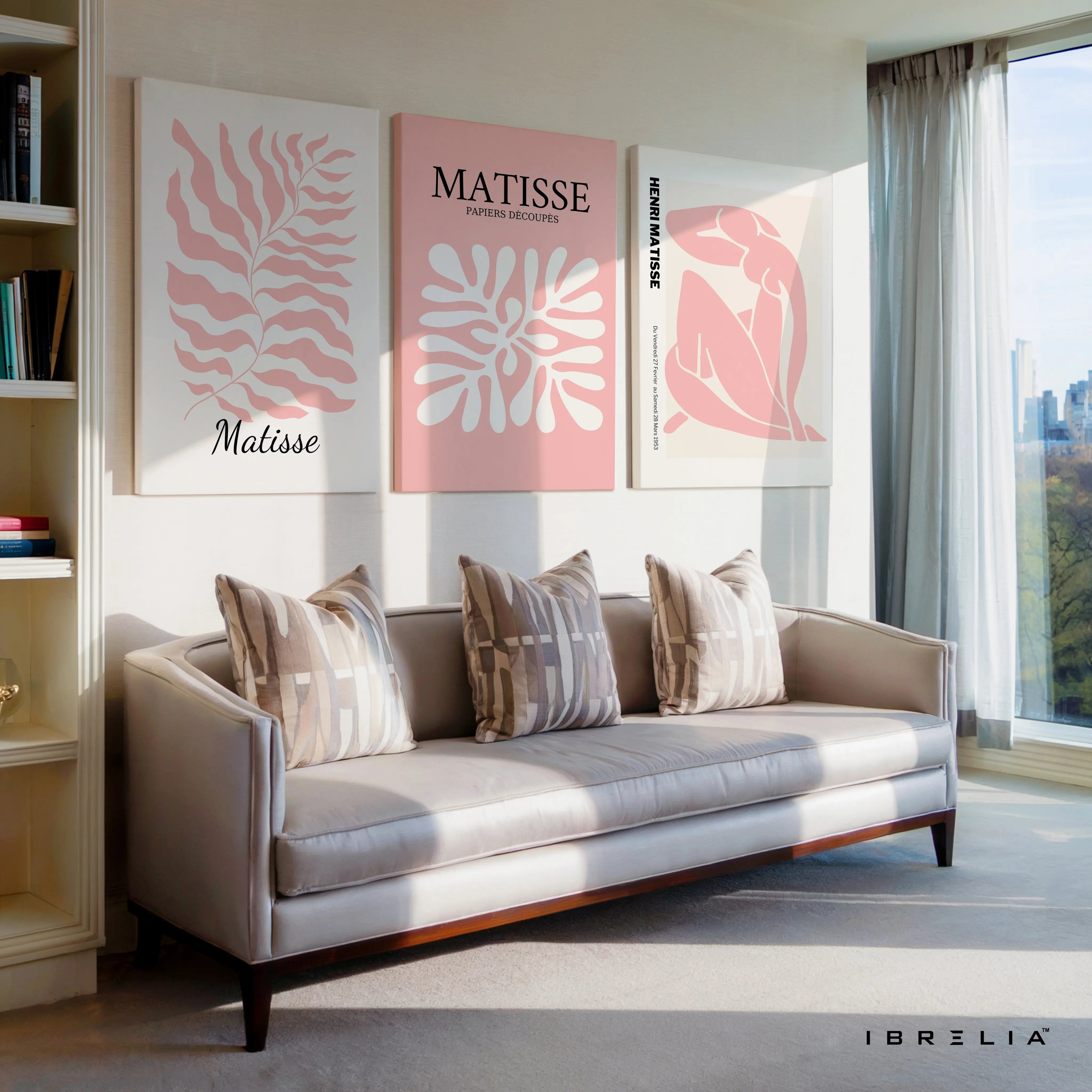 Matisse Pink Collection 3 Panel 4K Ultra HD Wall Art in Pakistan | IBRELIA™ IBRELIA