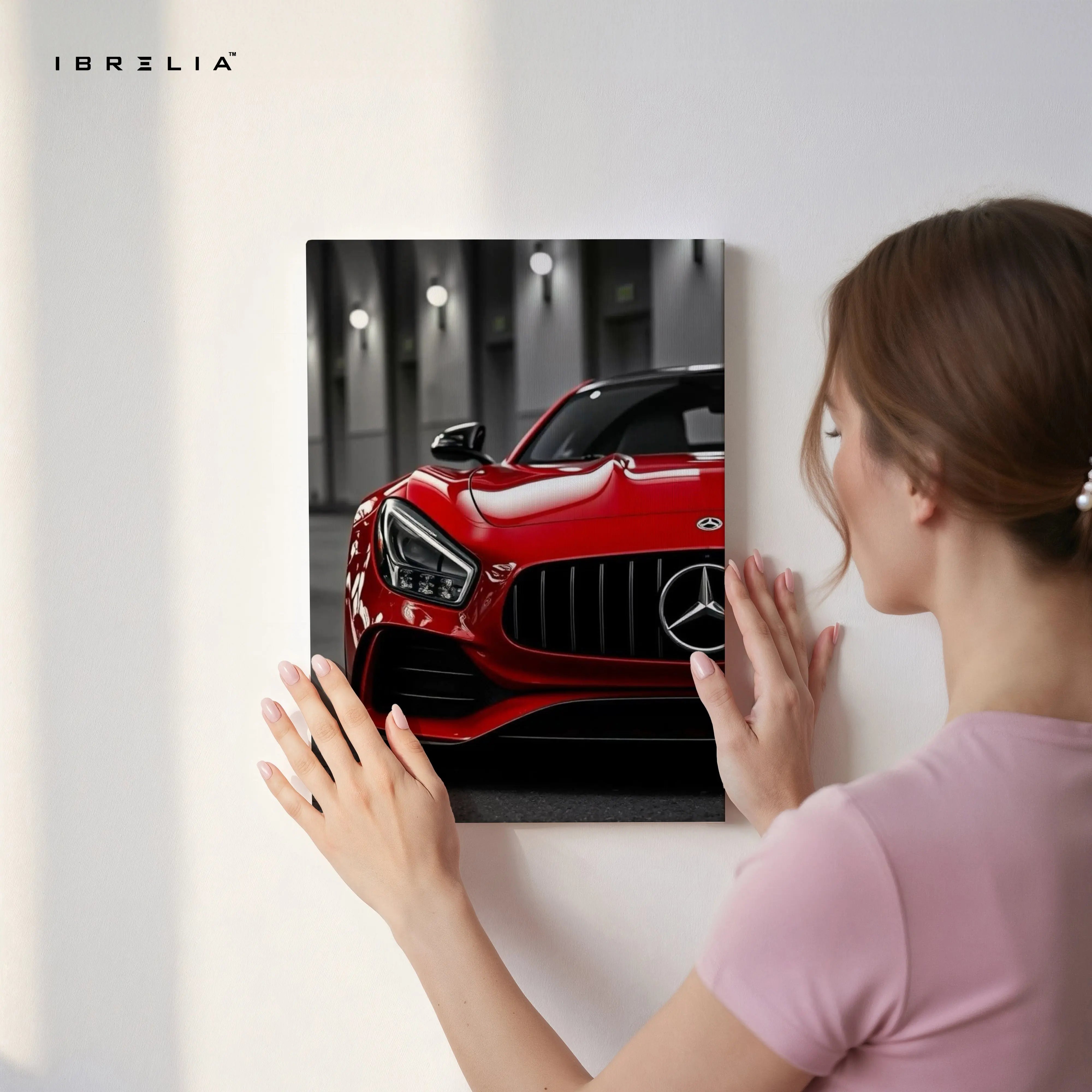 Red AMG Performance Front Art – 4K Ultra Wrap Frame Wall Art in Pakistan | IBRELIA™ IBRELIA