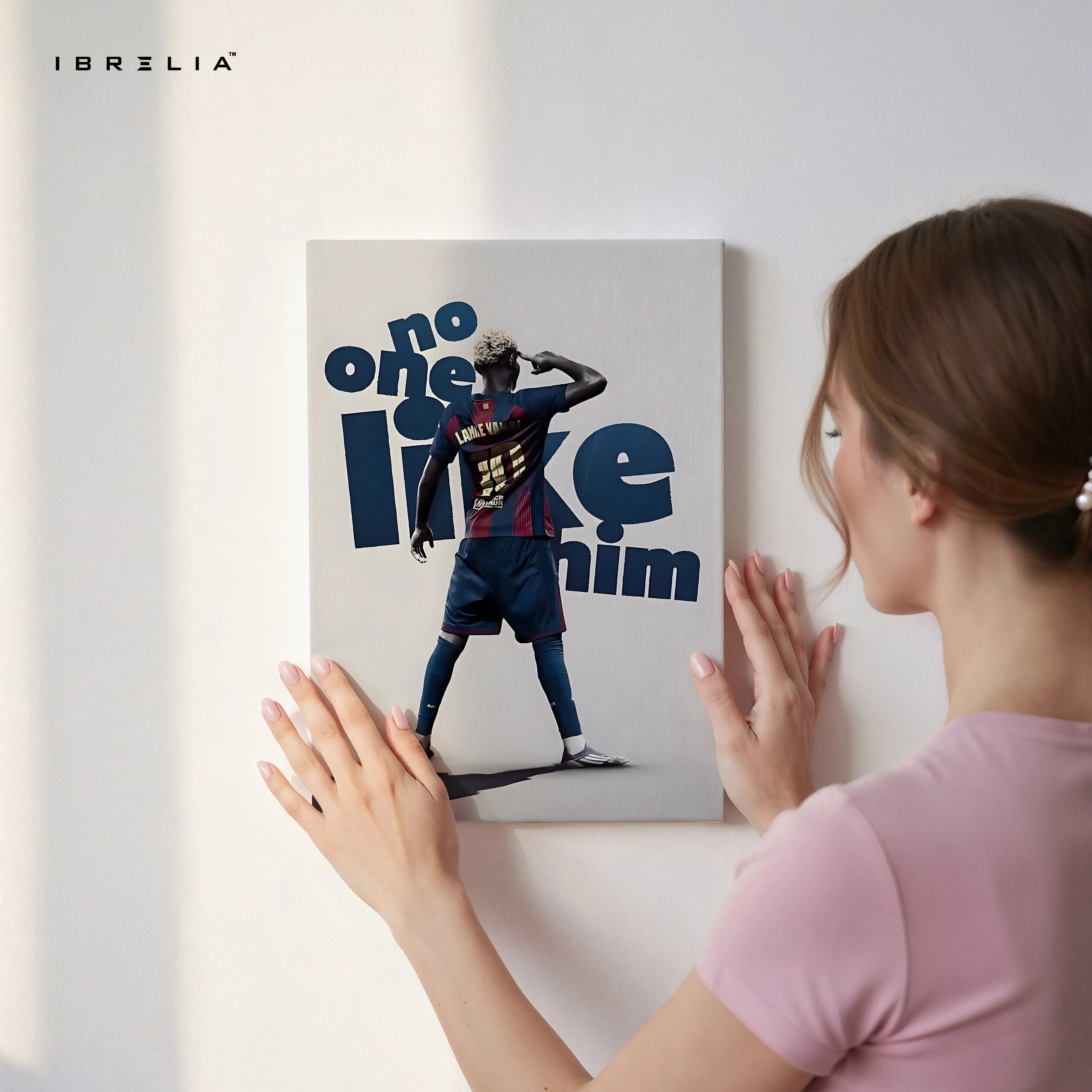 Lamine Yamal “Oh No I’m Him” Statement Art – 4K Ultra Wrap Frame Wall Art in Pakistan | IBRELIA™ IBRELIA