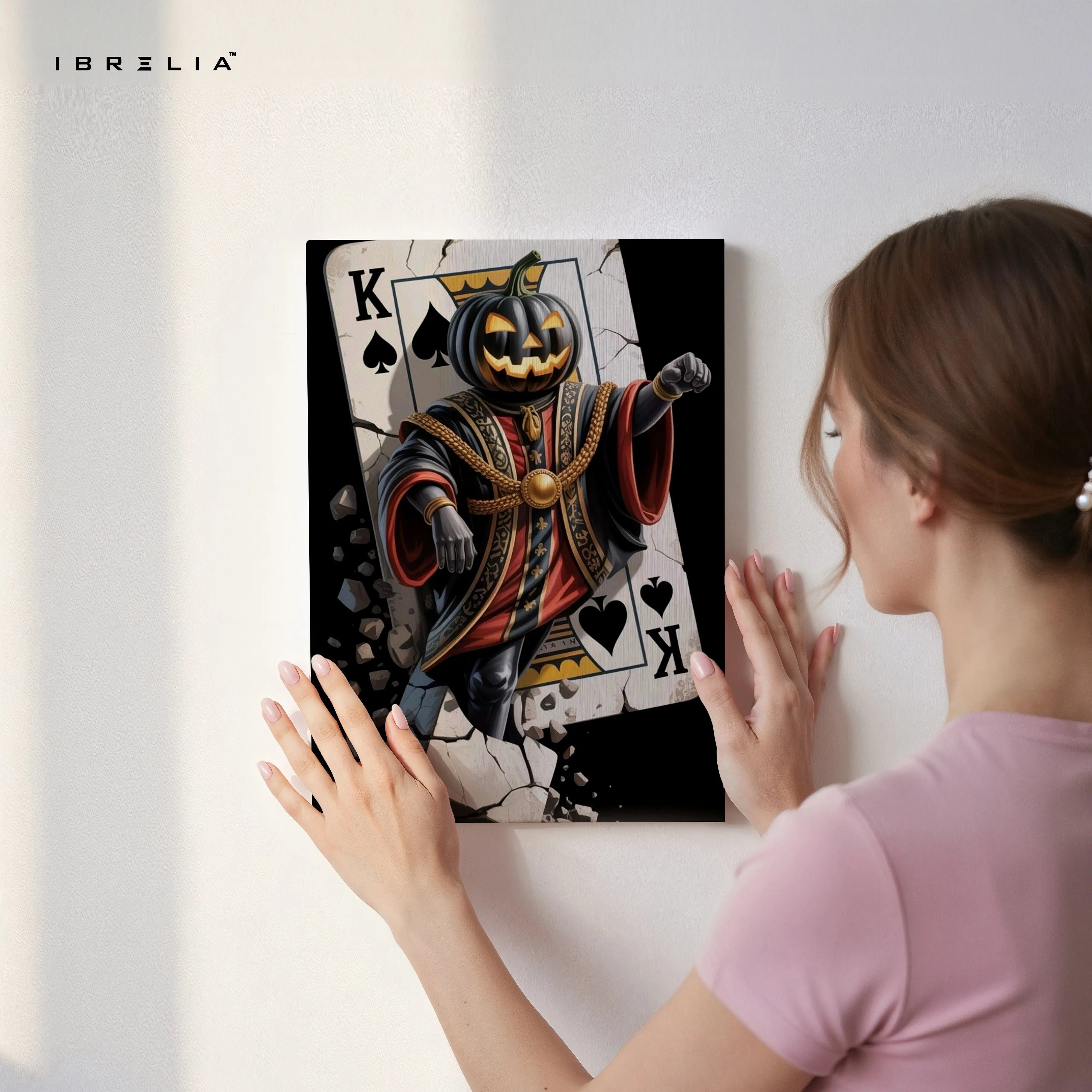 Pumpkin King of Spades Art – 4K Ultra Wrap Frame Wall Art in Pakistan | IBRELIA™ IBRELIA