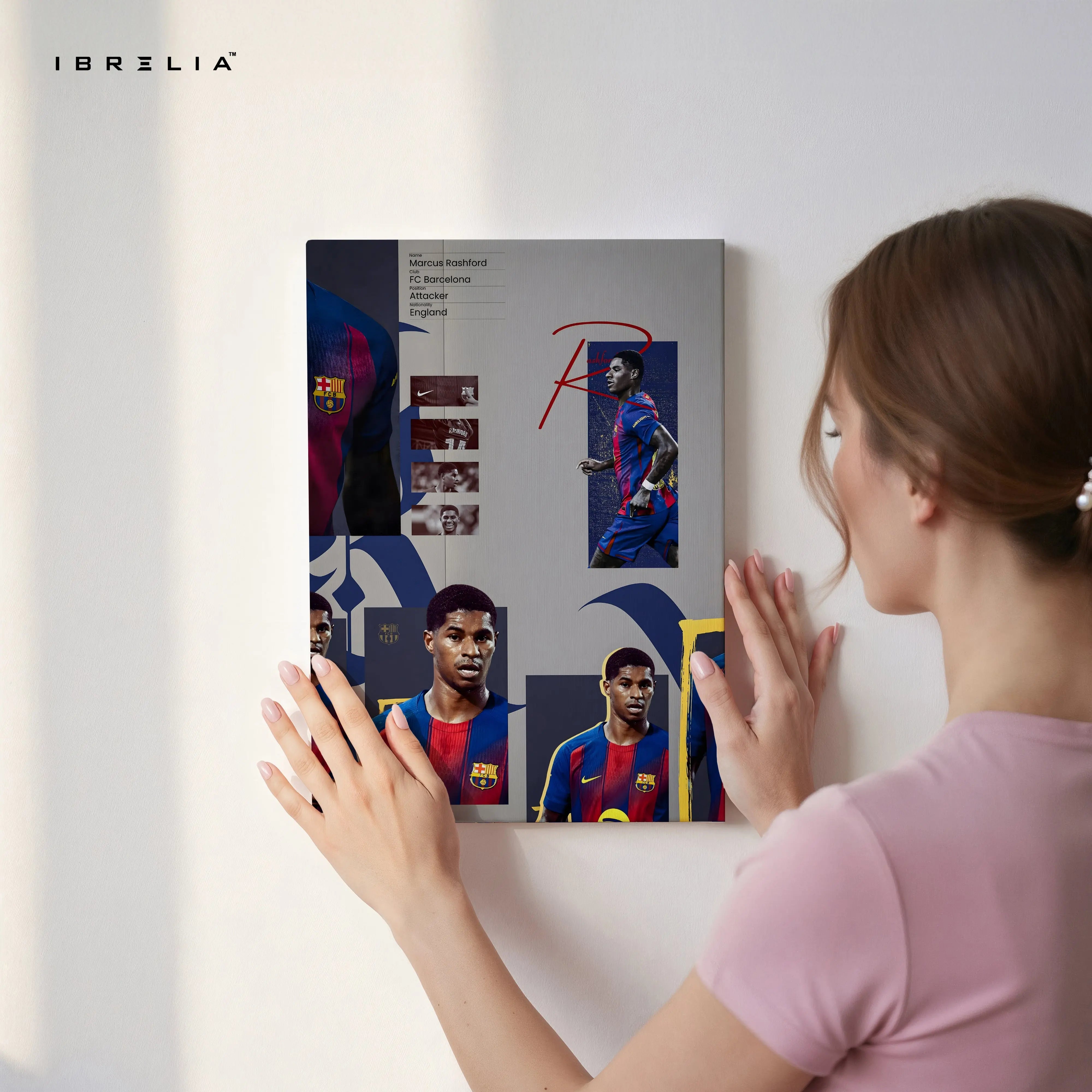 Marcus Rashford FC Barcelona Concept Art – 4K Ultra Wrap Frame Wall Art in Pakistan | IBRELIA™ IBRELIA