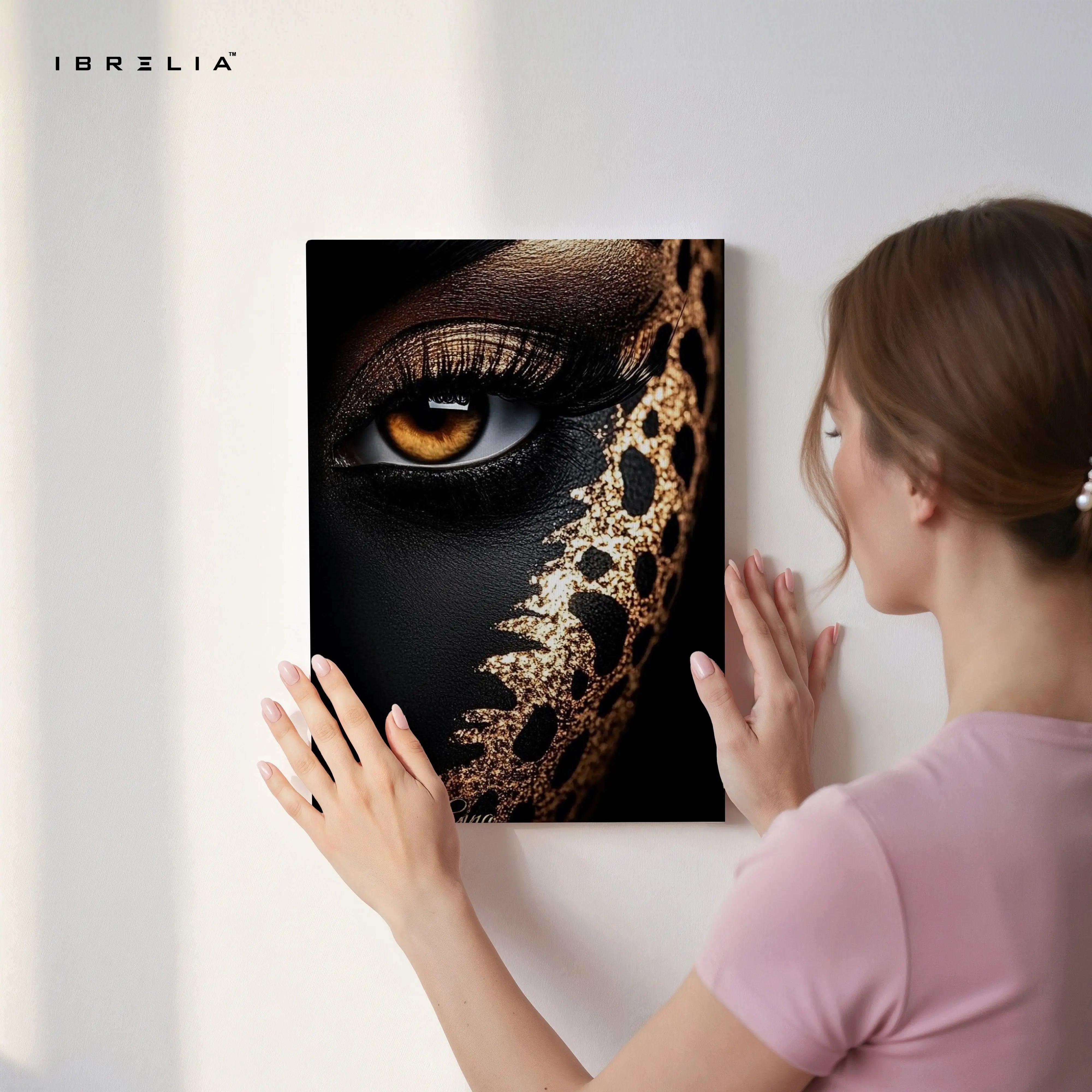 Leopard Gaze Luxury Portrait Art – 4K Ultra Wrap Frame Wall Art in Pakistan | IBRELIA™ IBRELIA