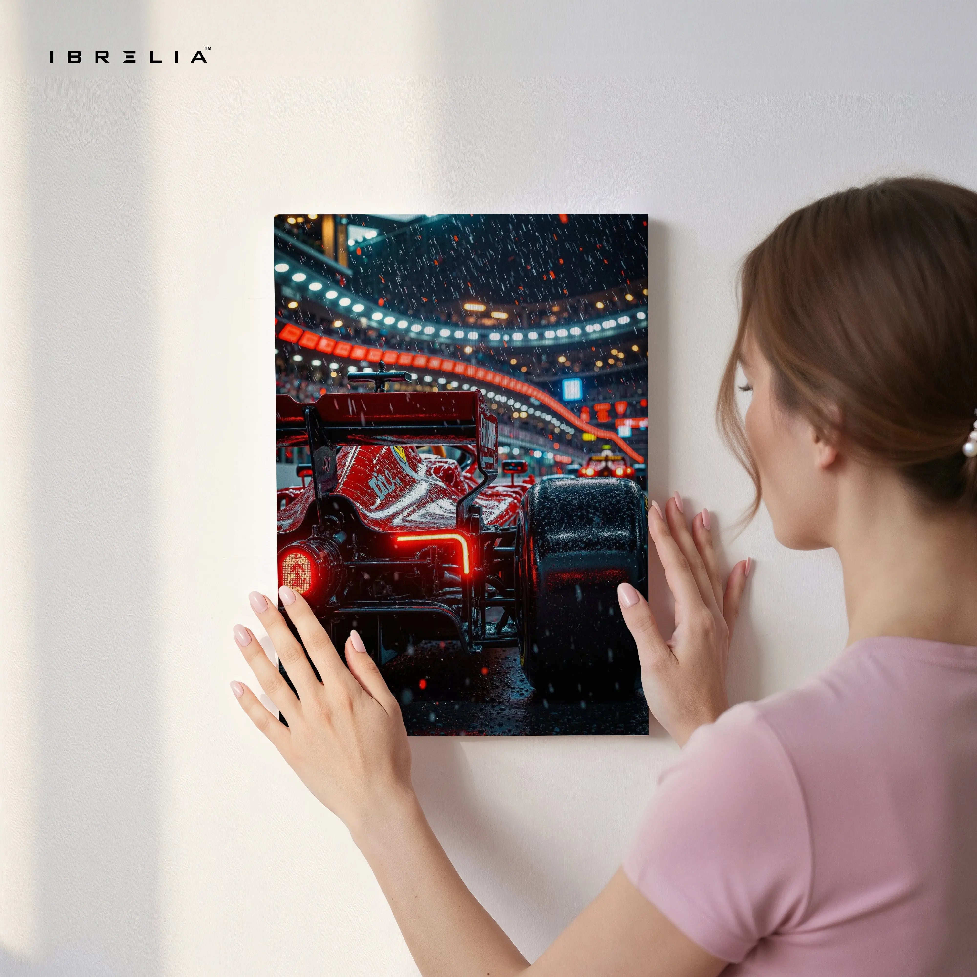 Formula 1 Night Race Rear View Art – 4K Ultra Wrap Frame Wall Art in Pakistan | IBRELIA™ IBRELIA
