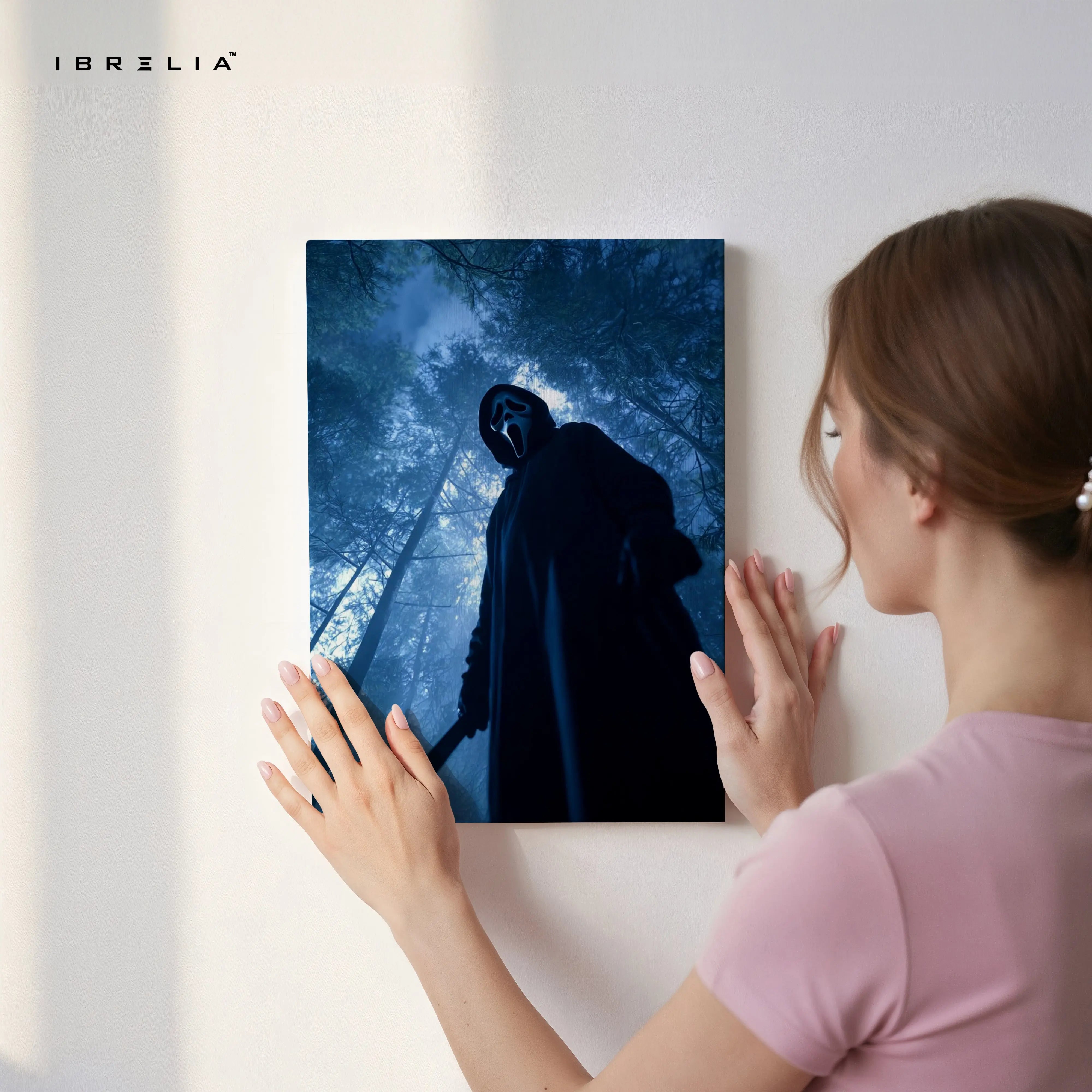 Midnight Forest Apparition – Dark Atmospheric Horror Art | 4K Ultra Wrap Frame Wall Art in Pakistan | IBRELIA™ IBRELIA